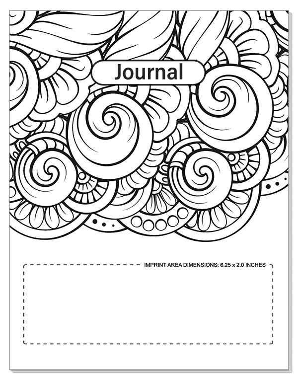 COLORING JOURNAL B00K - 7" x 9" Digest Style 3