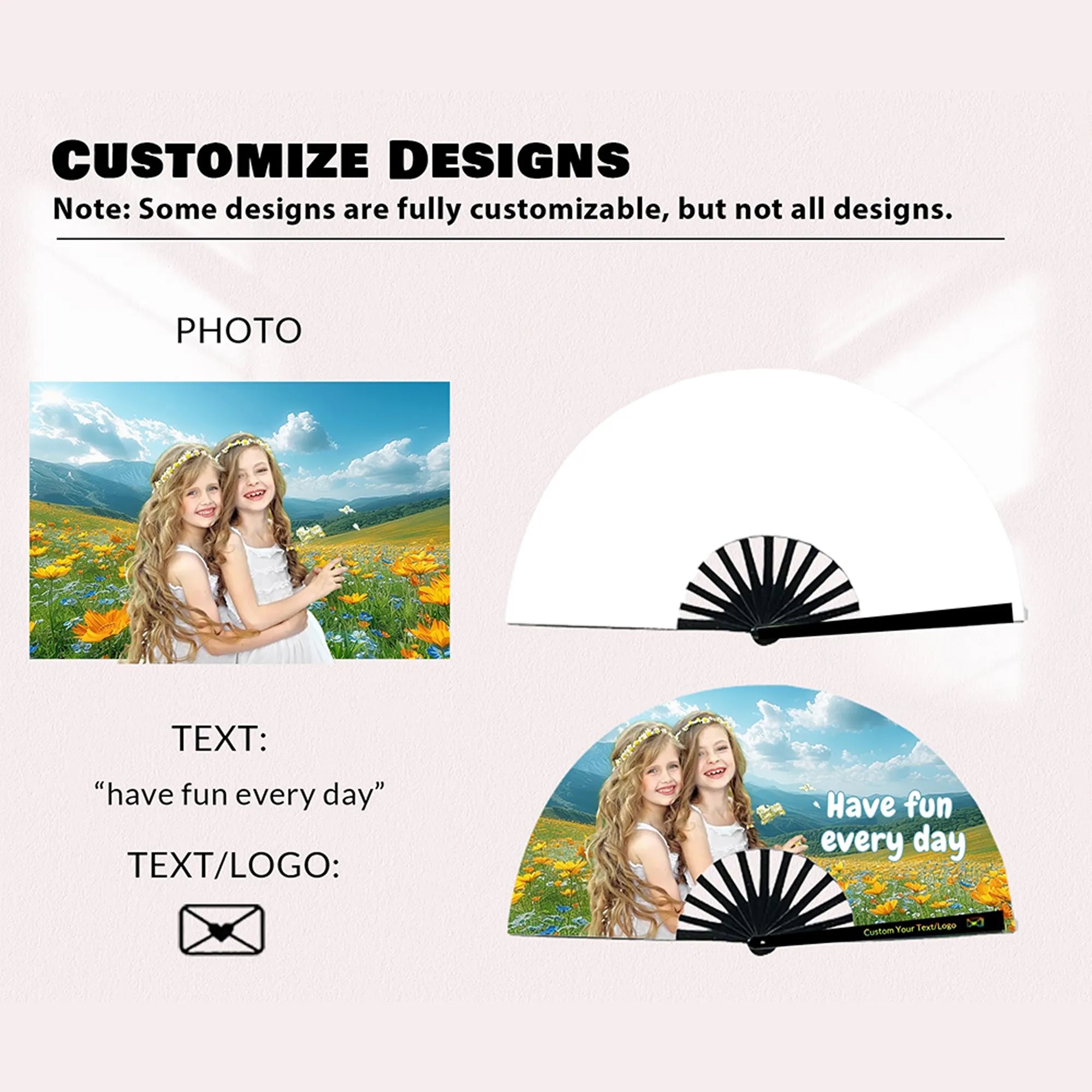 Western Cowgirl Line Dance Folding Hand Fan 13 Inch 14