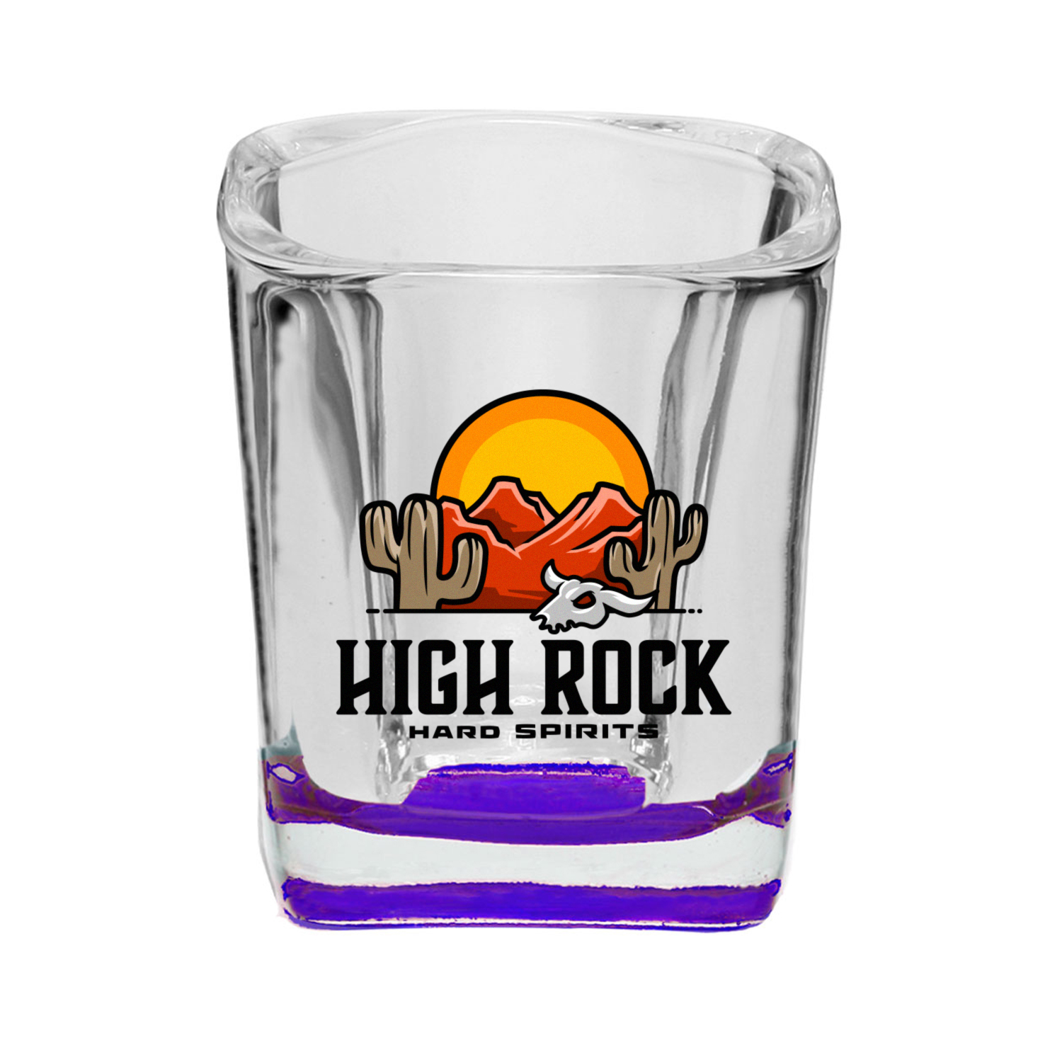 2 oz. Rounded Square Shot Glass (Full Color Imprint) 3
