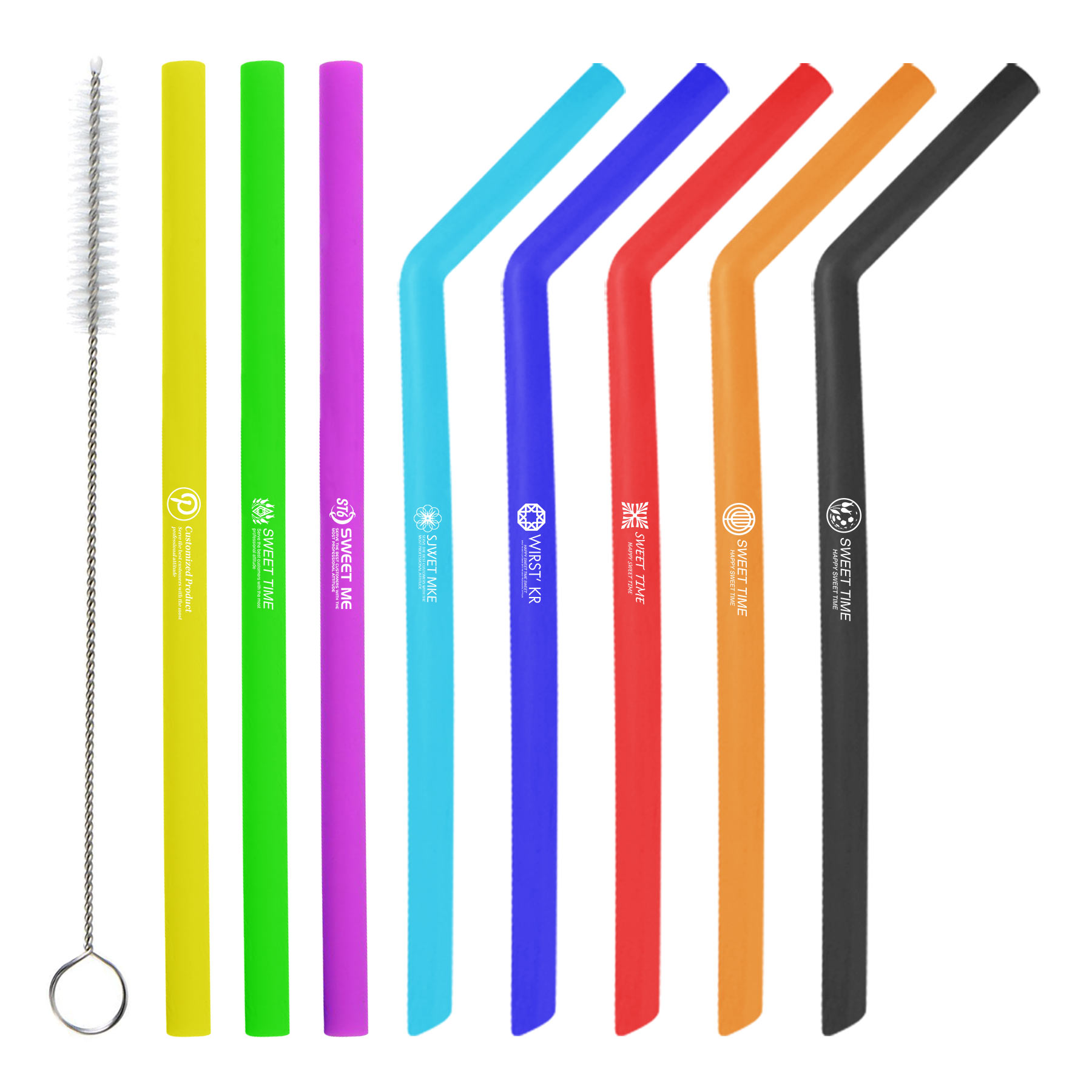 Silicone Straw With A Brush 2