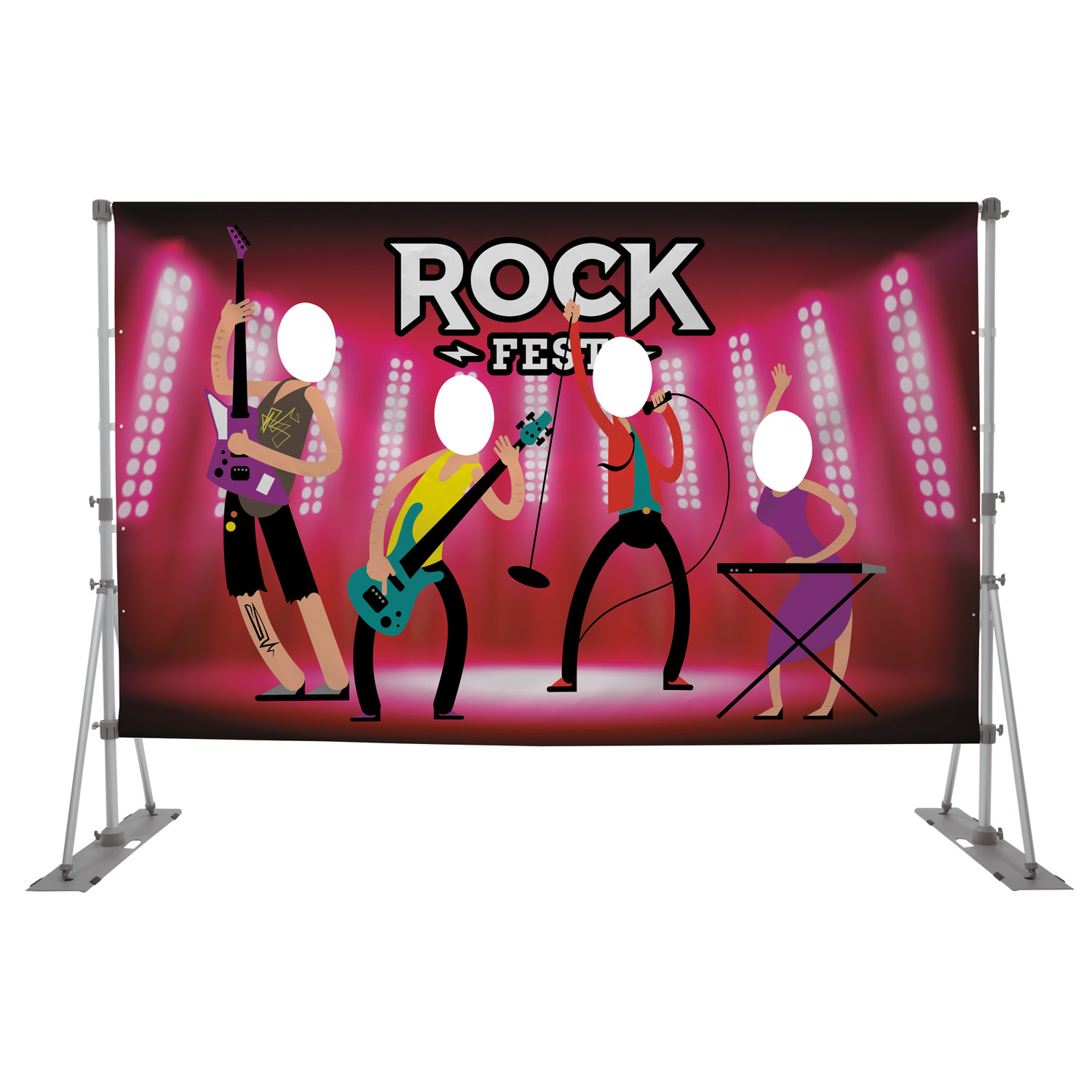 Headliner Display Quad Face Cutout Kit (18 oz. Vinyl, Single-Sided) 11