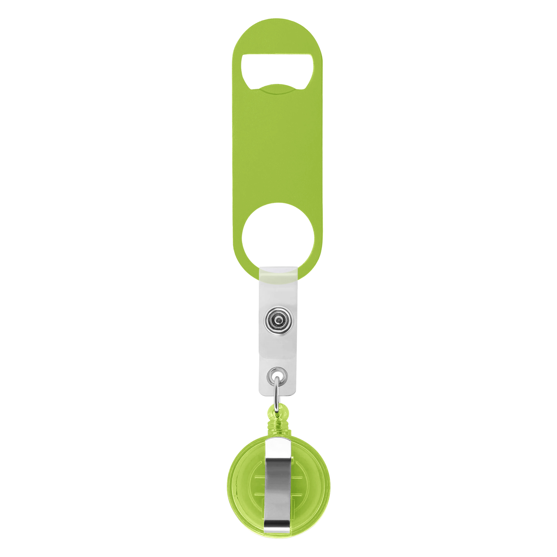 Bottle Opener With Retractable Round Clip 16
