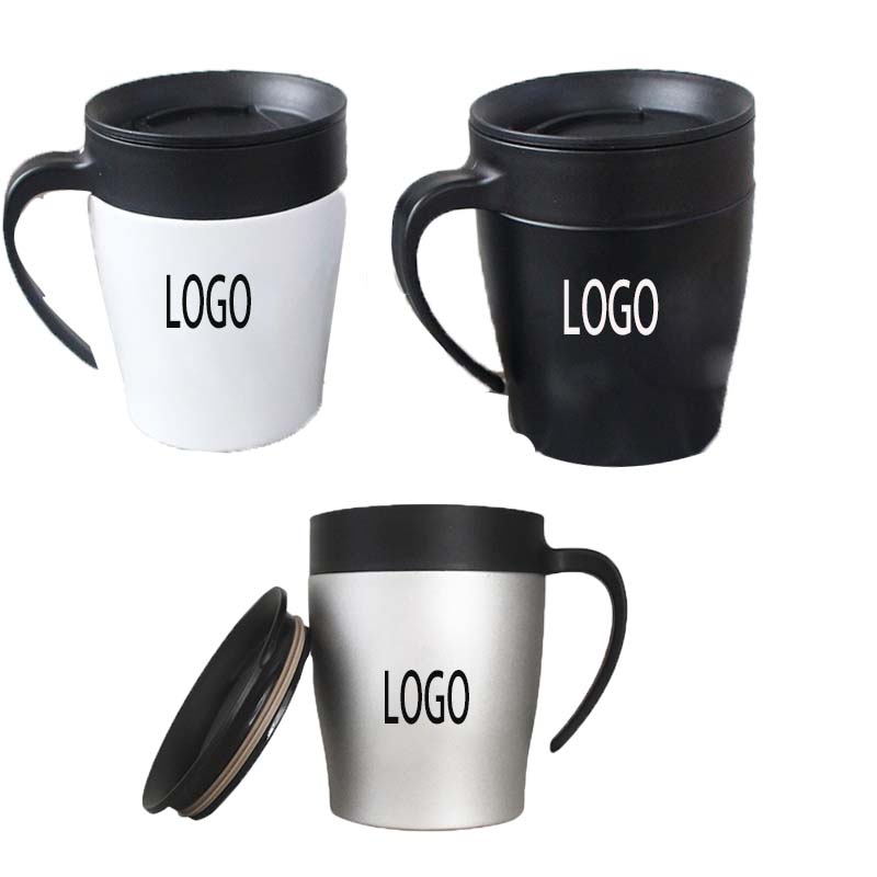 Insulated Stainless Steel Coffee Mug W/ Spoon and Lid for Office/Travel---11 OZ 1