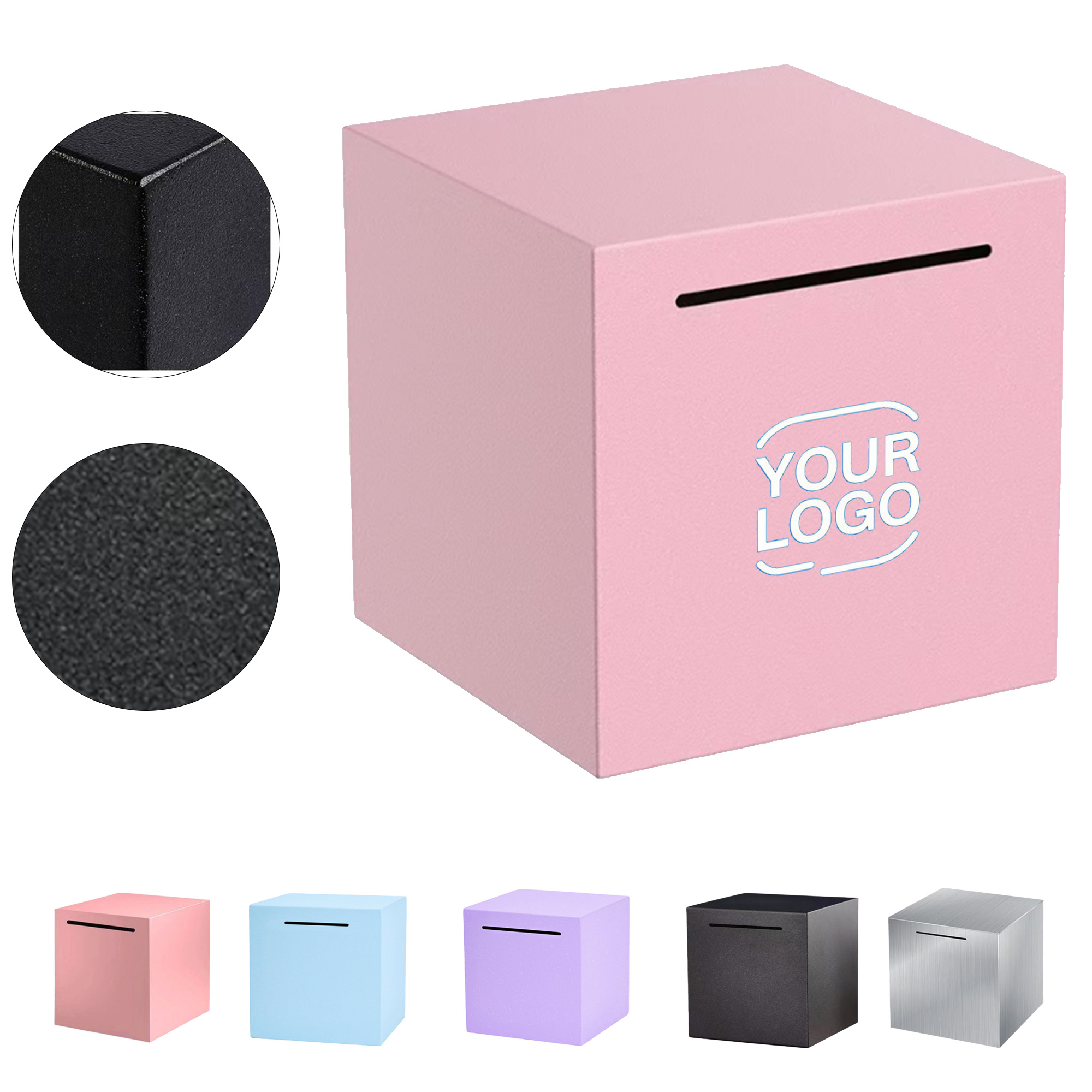 Square Metal Piggy Bank 1