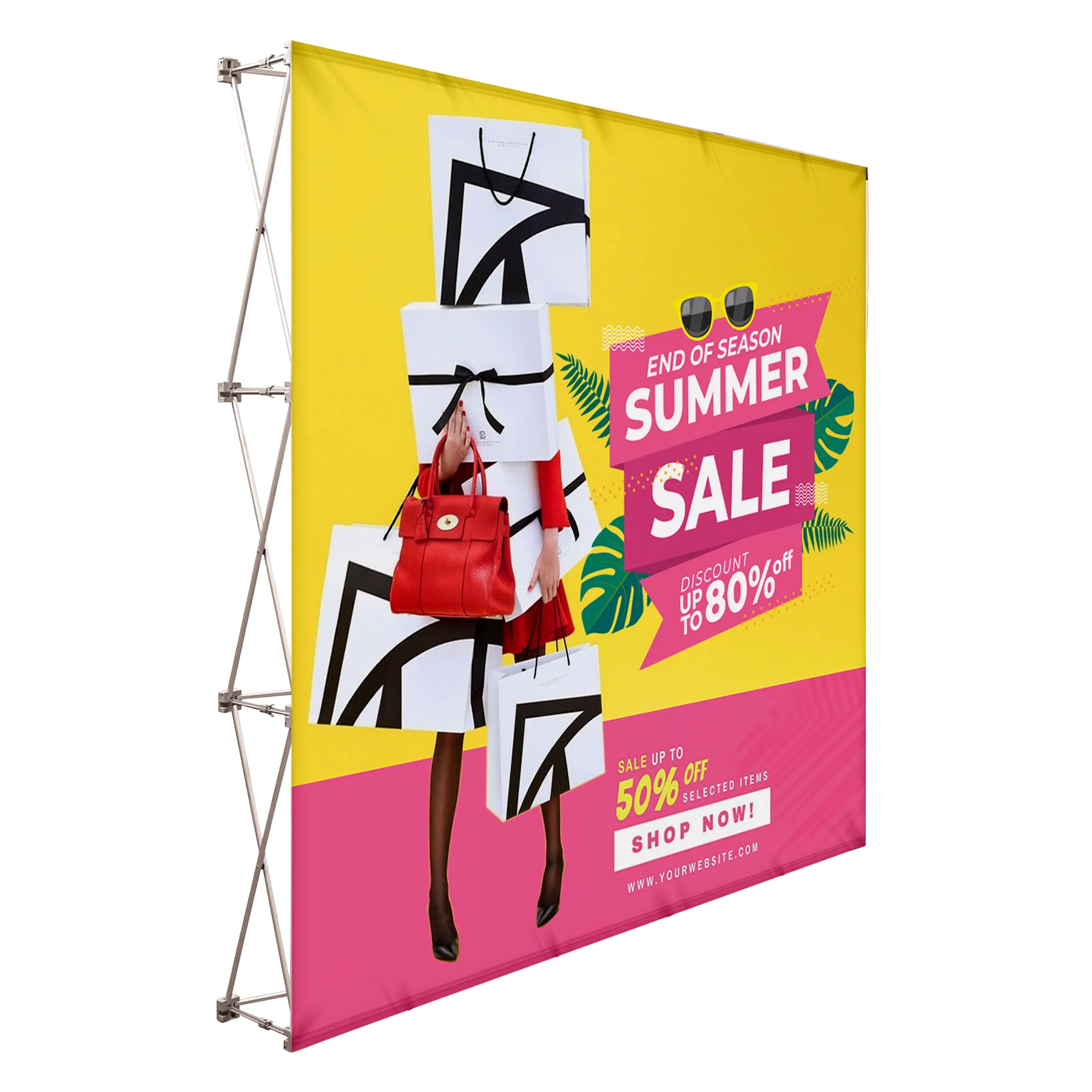 10'x10' Straight Pop Up Fabric Foldable Display Wall 2