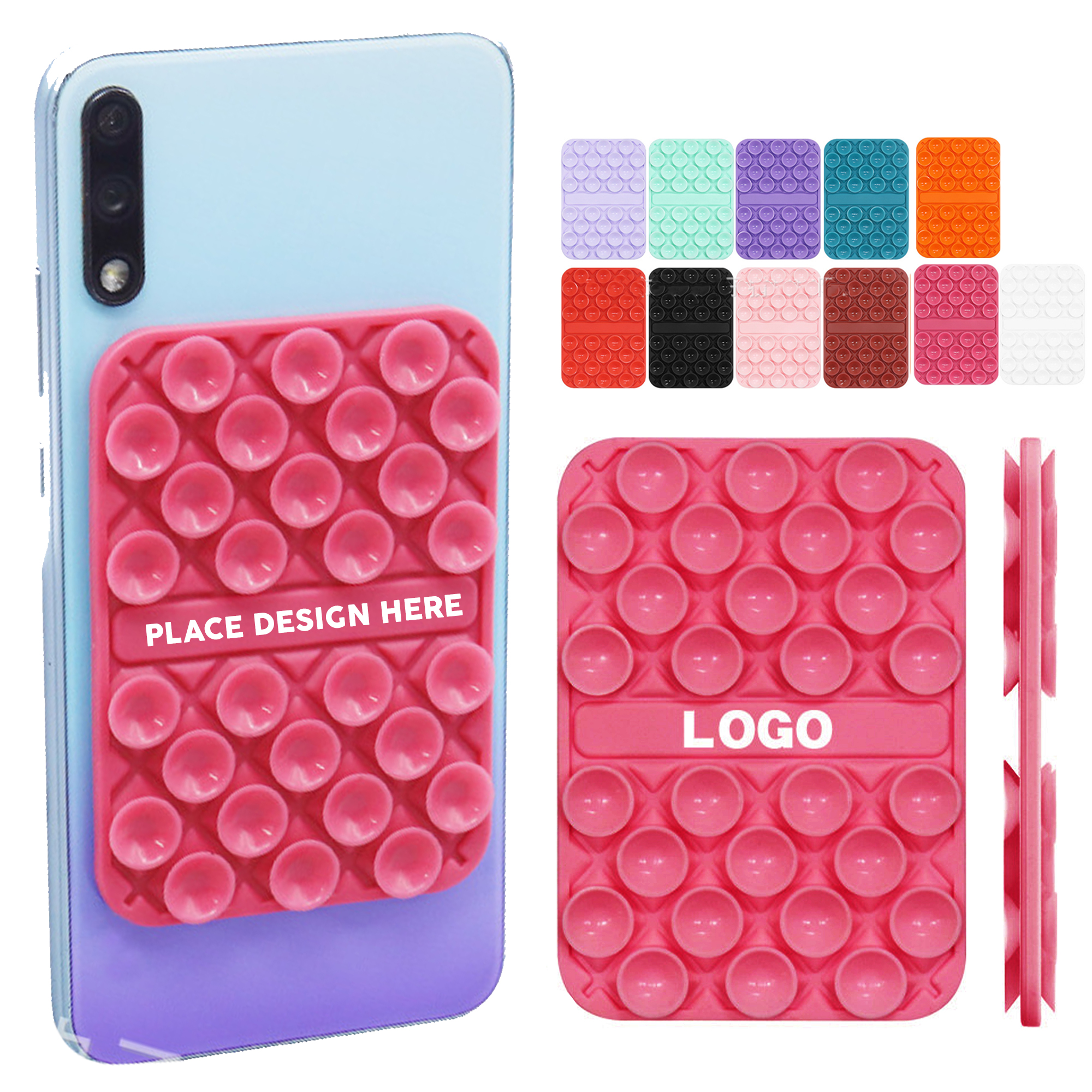 Silicone Suction Cup Phone Stand, Phone Case Mount Design 3