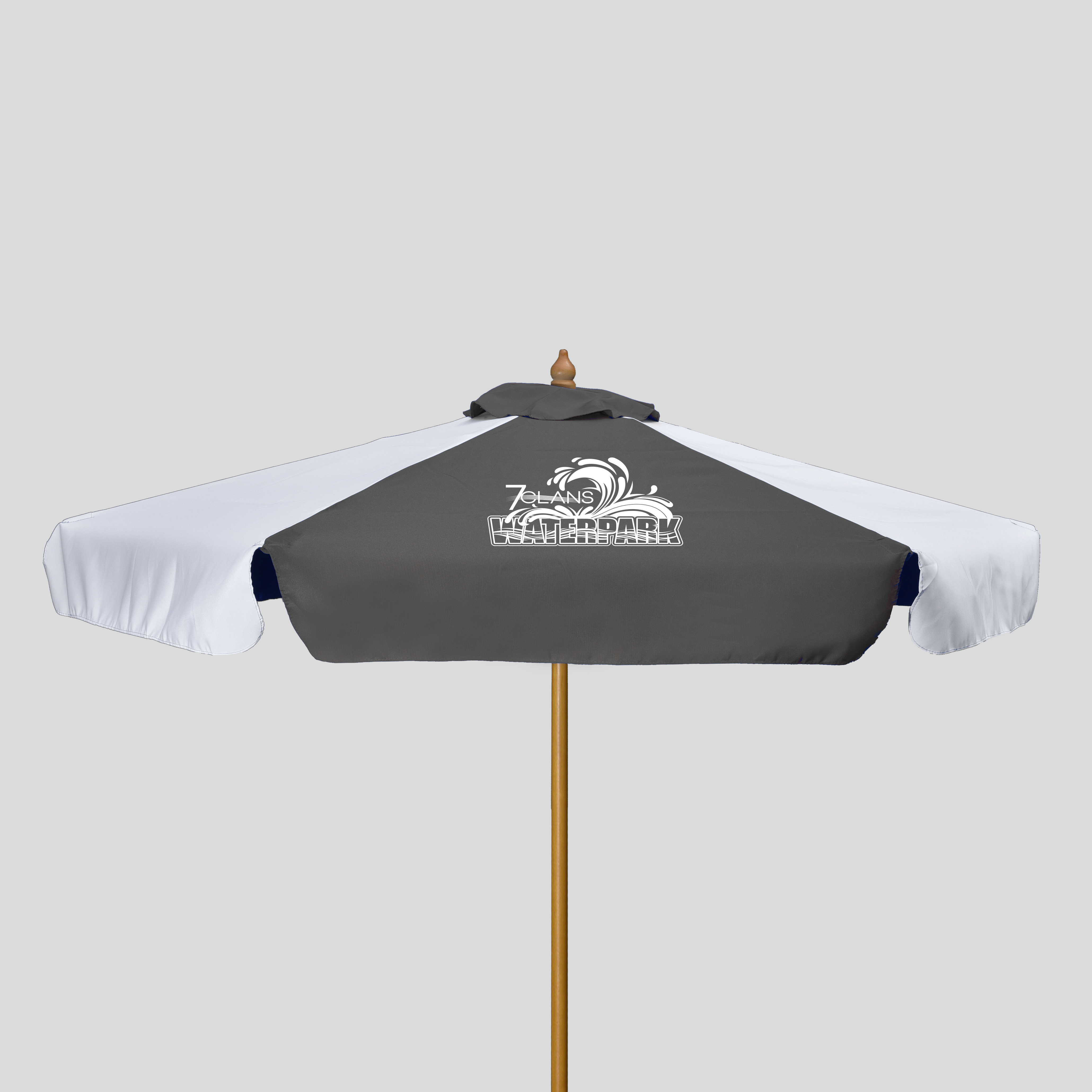 7' Wood Market Umbrella