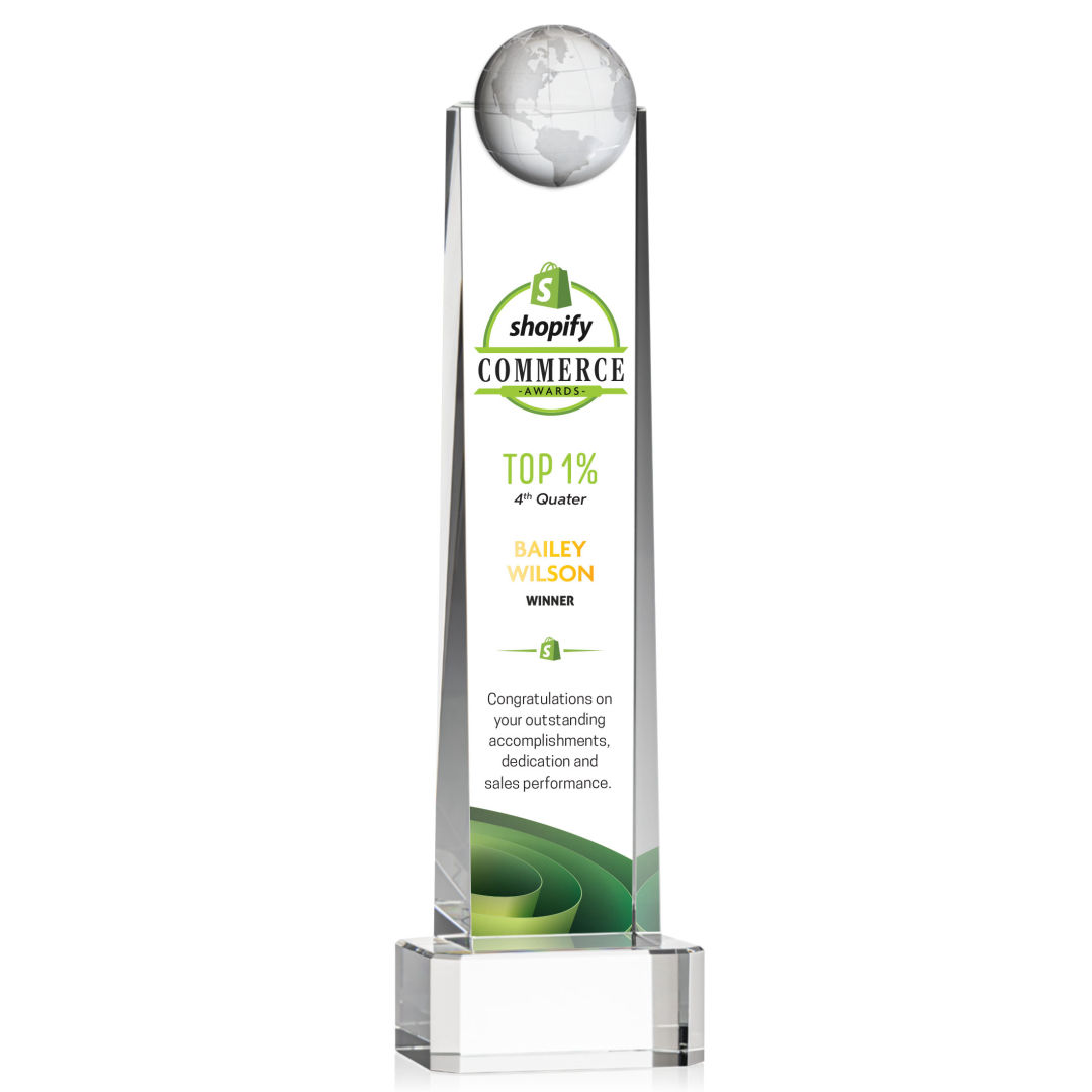 Sherbourne Globe VividPrint™ Award - Clear 3