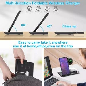 Foldable 15W 3 In 1 Fast Wireless Charging Station 3