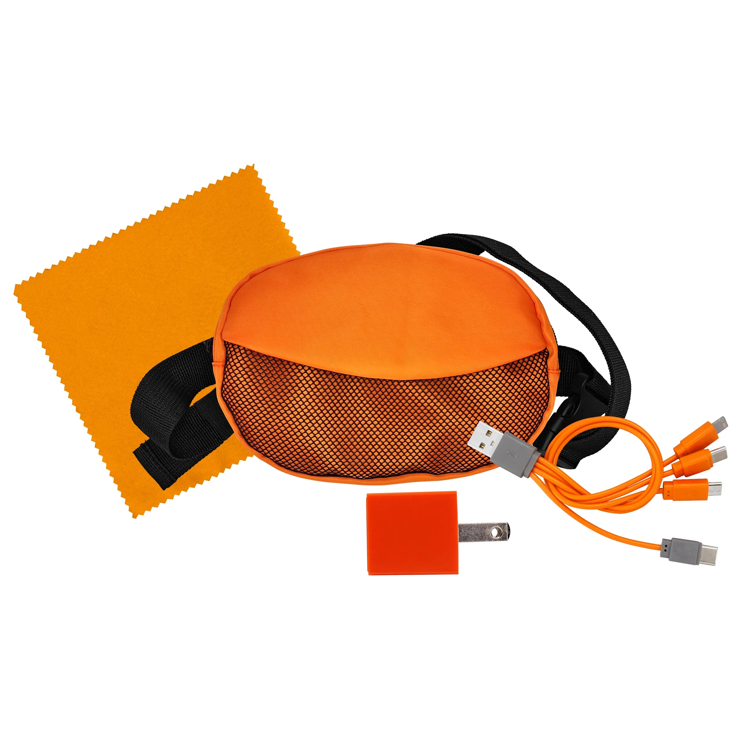 Sporty Charger, Cable and Cloth Travel Set 8