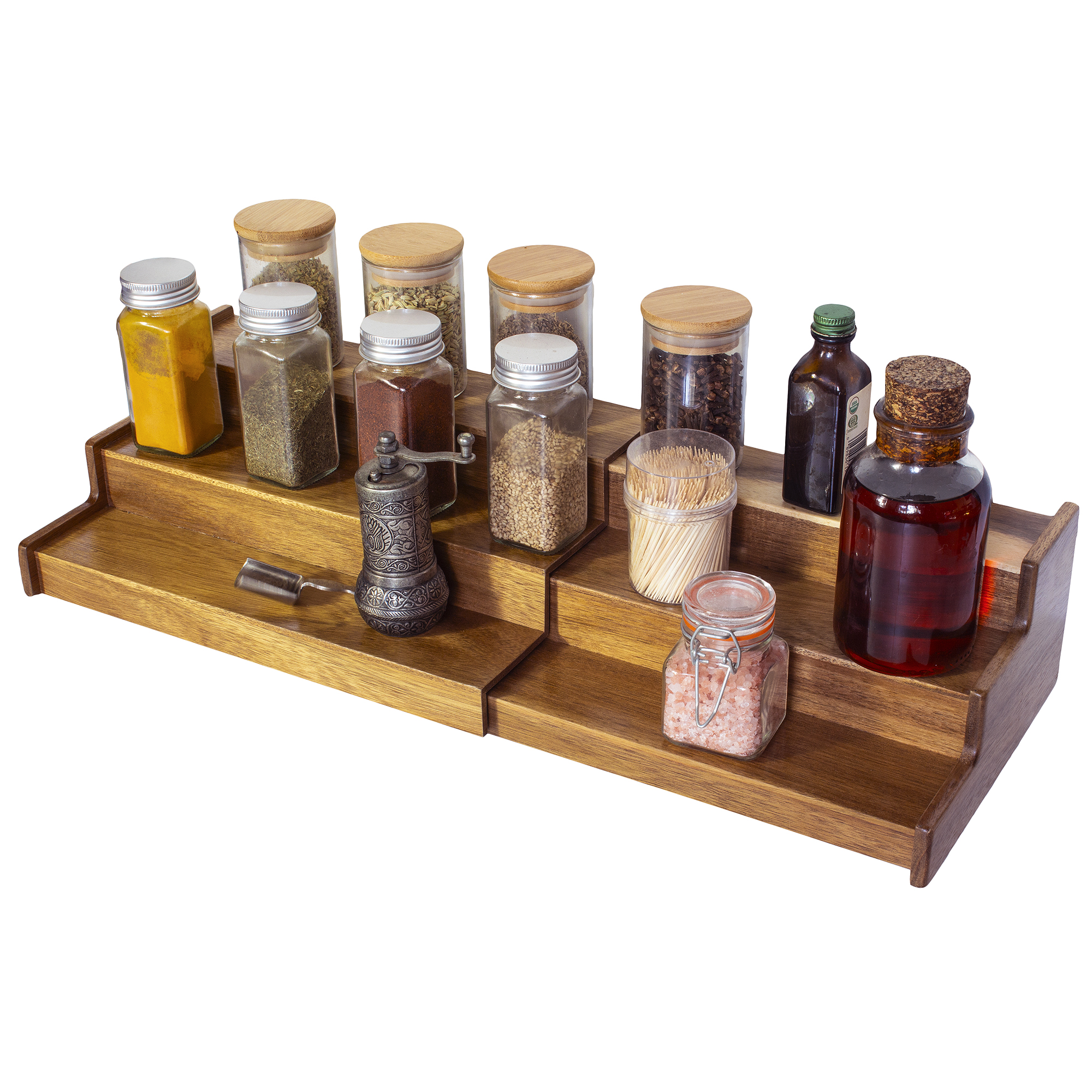 Acacia Expandable 3-Tier Spice Rack 1