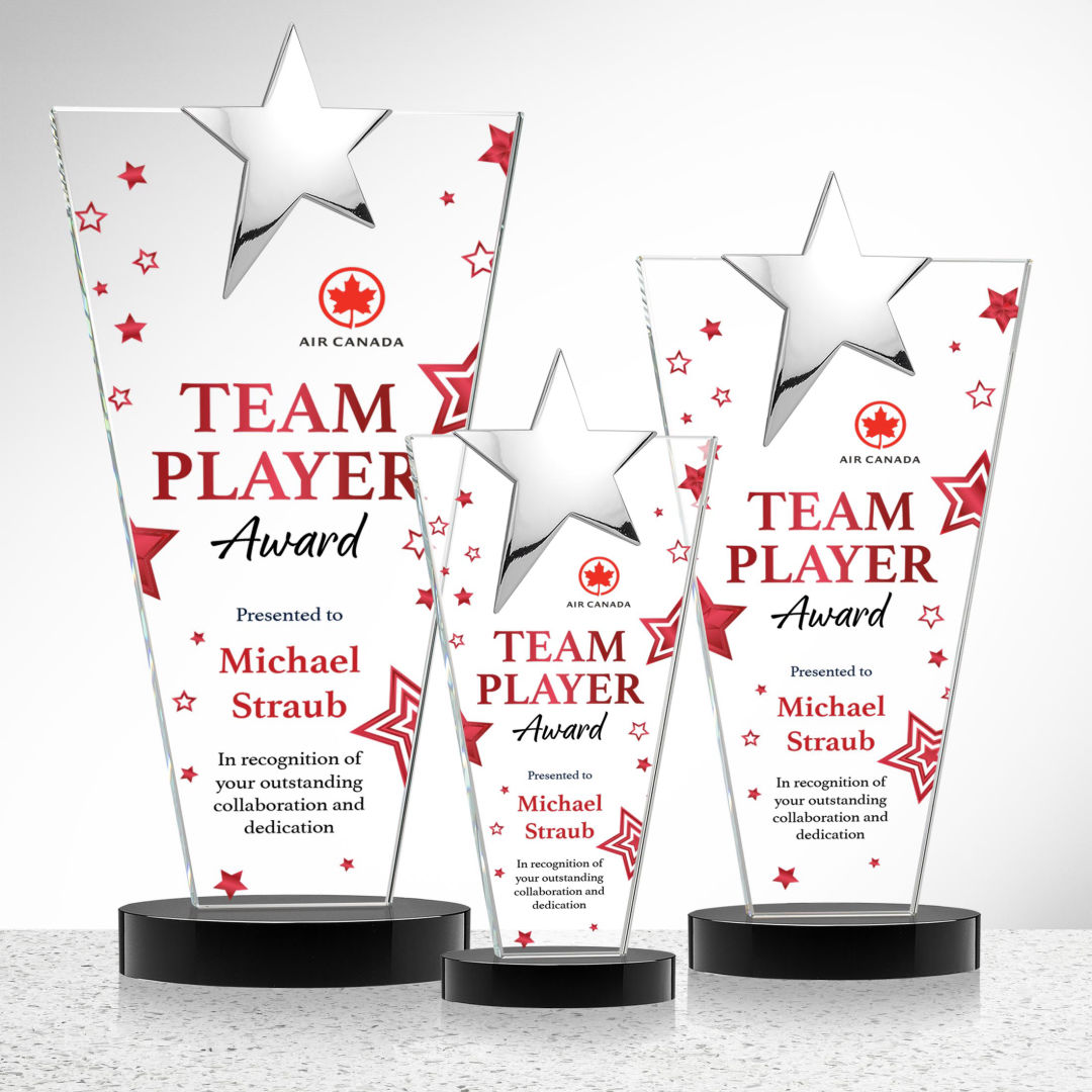 Mantella Chrome Star VividPrint™ Award - Black 20