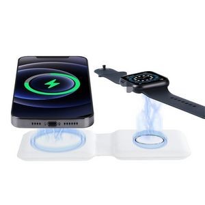 2 In 1 Foldable Magnetic Power Wireless Charging Station 4