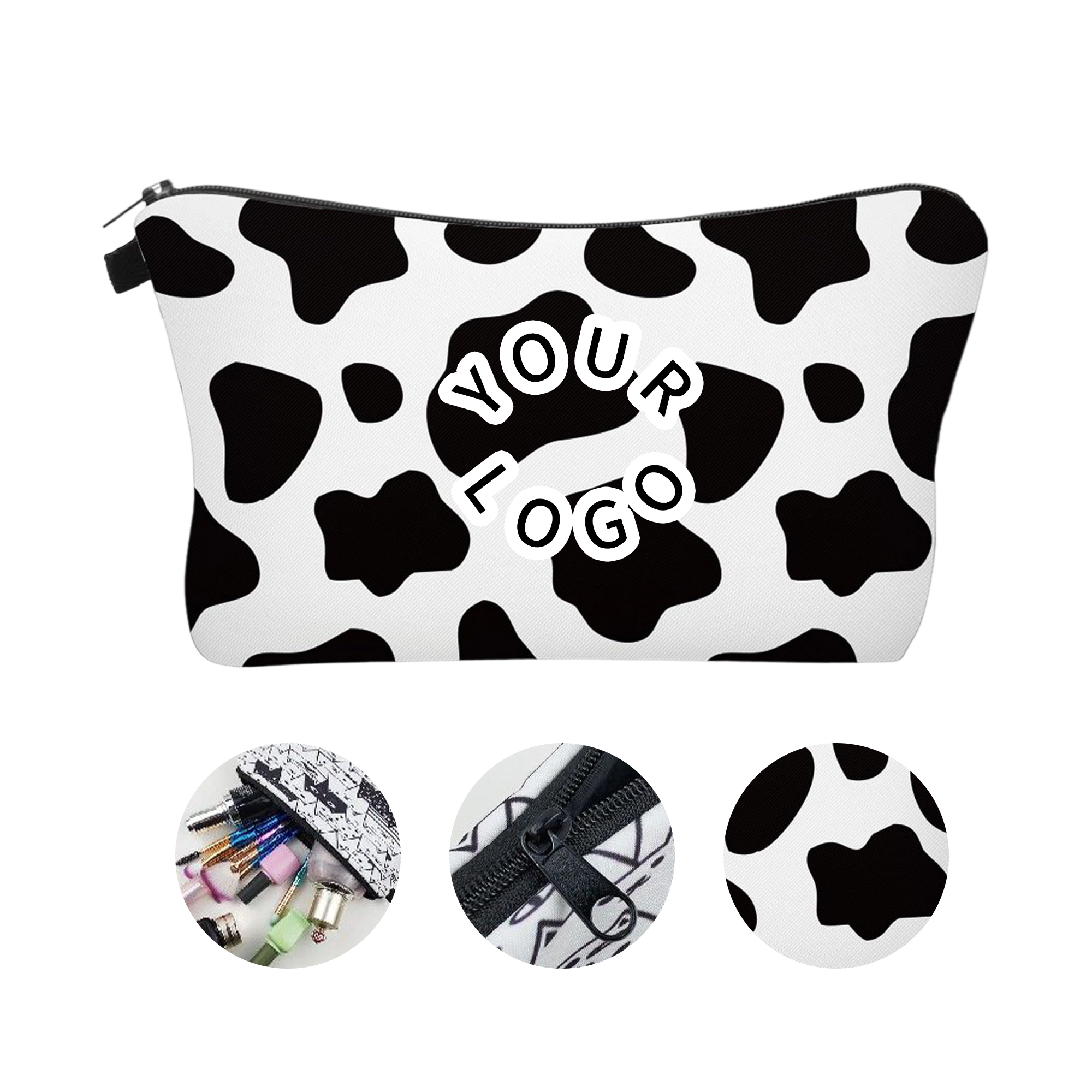 Polyester Zippered Pouch Travel Cosmetic Storage Bag 3