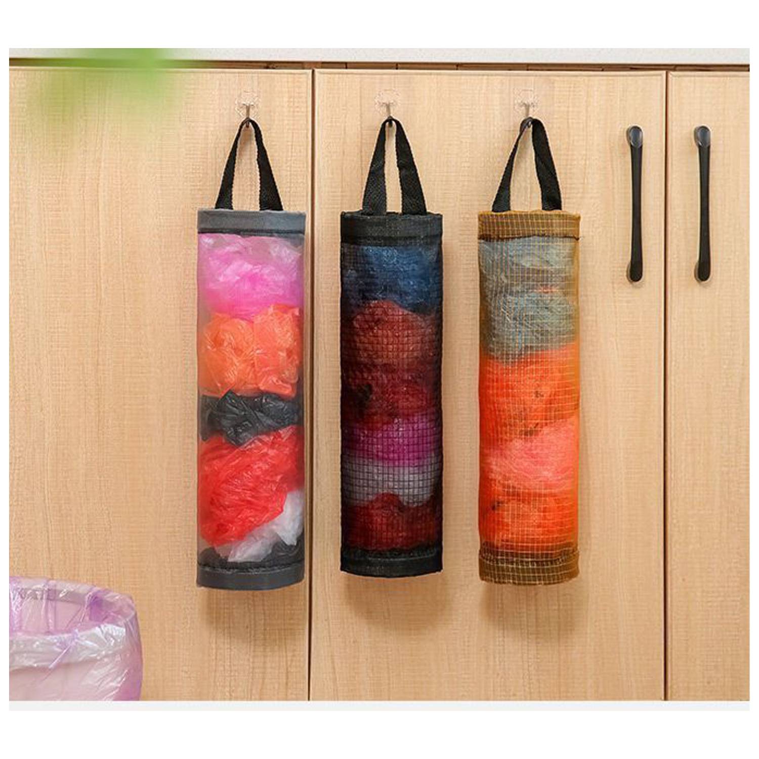 Wall- mounted Hanging Plastic Bag Holder Dispenser 3