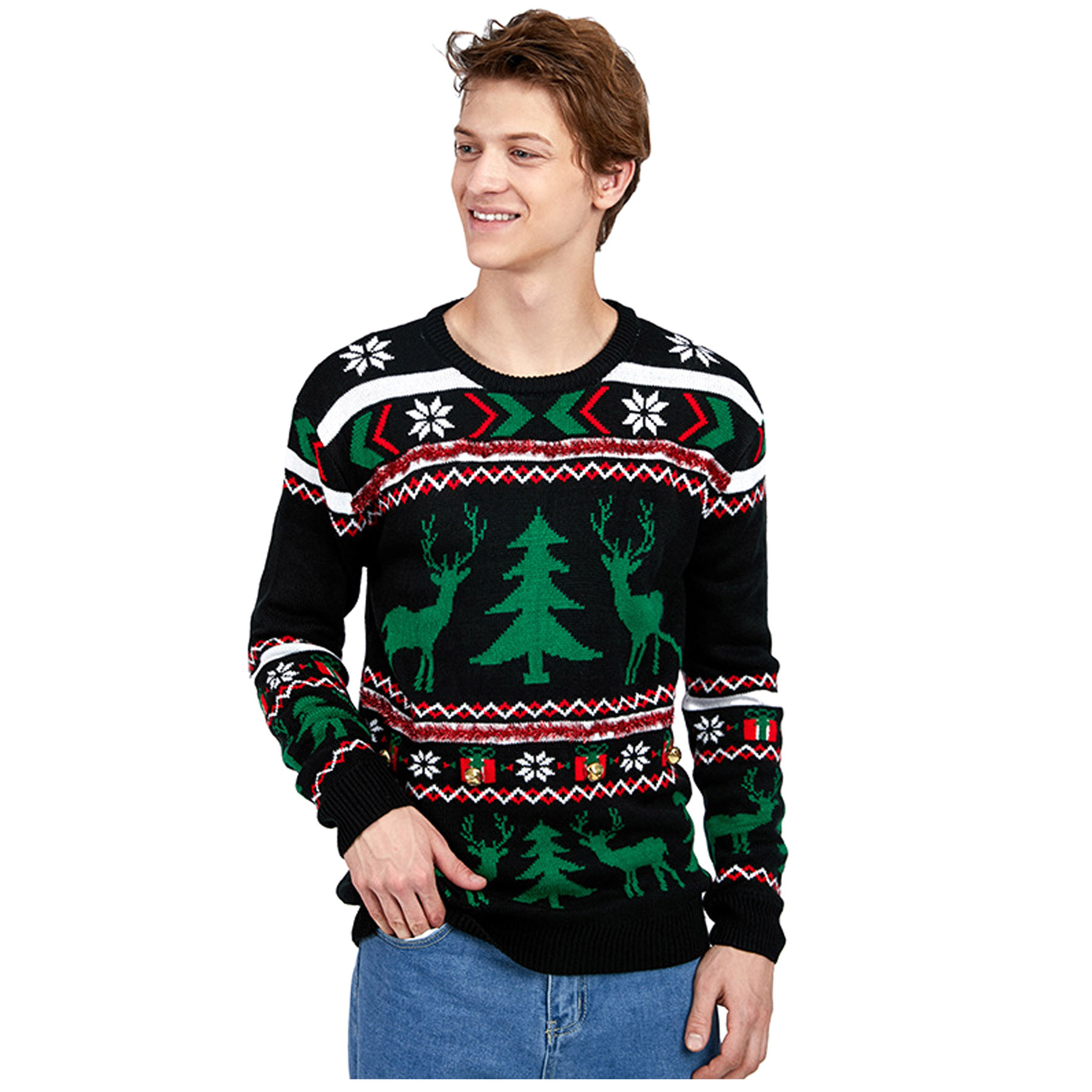 Men's Custom Ugly Christmas Sweater, custom hoodie or sweatshirt with logo imprint 2