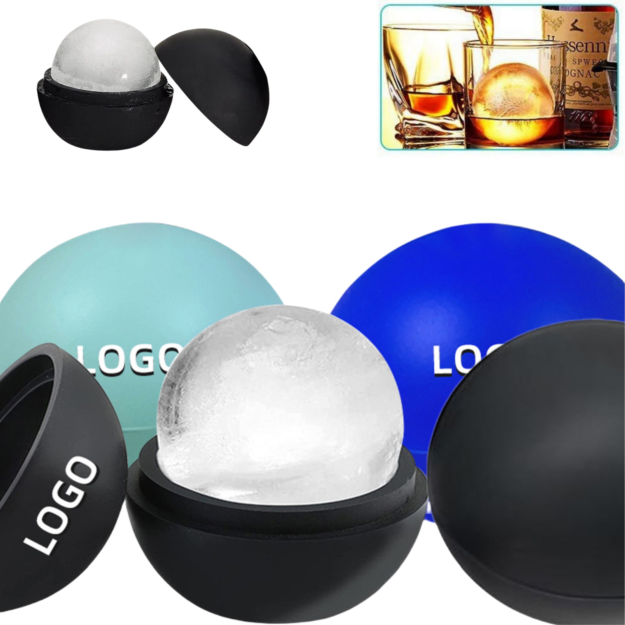 Premium Silicone Ice Ball Molds for Whiskey 9