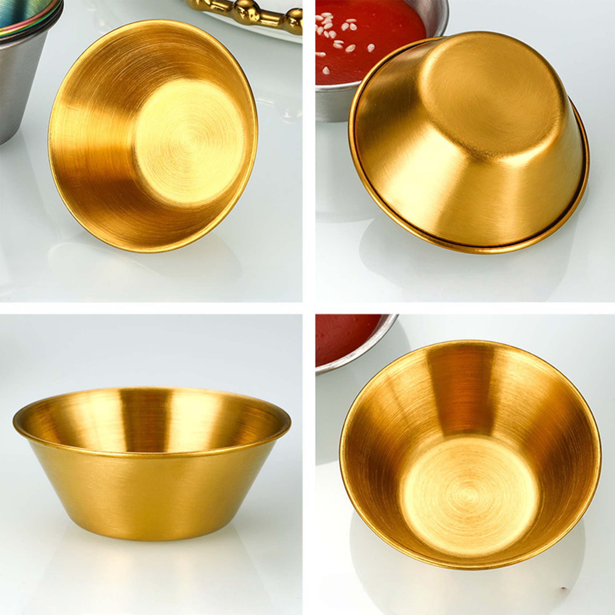2.5oz Stainless Steel Condiment Sauce Cup 5