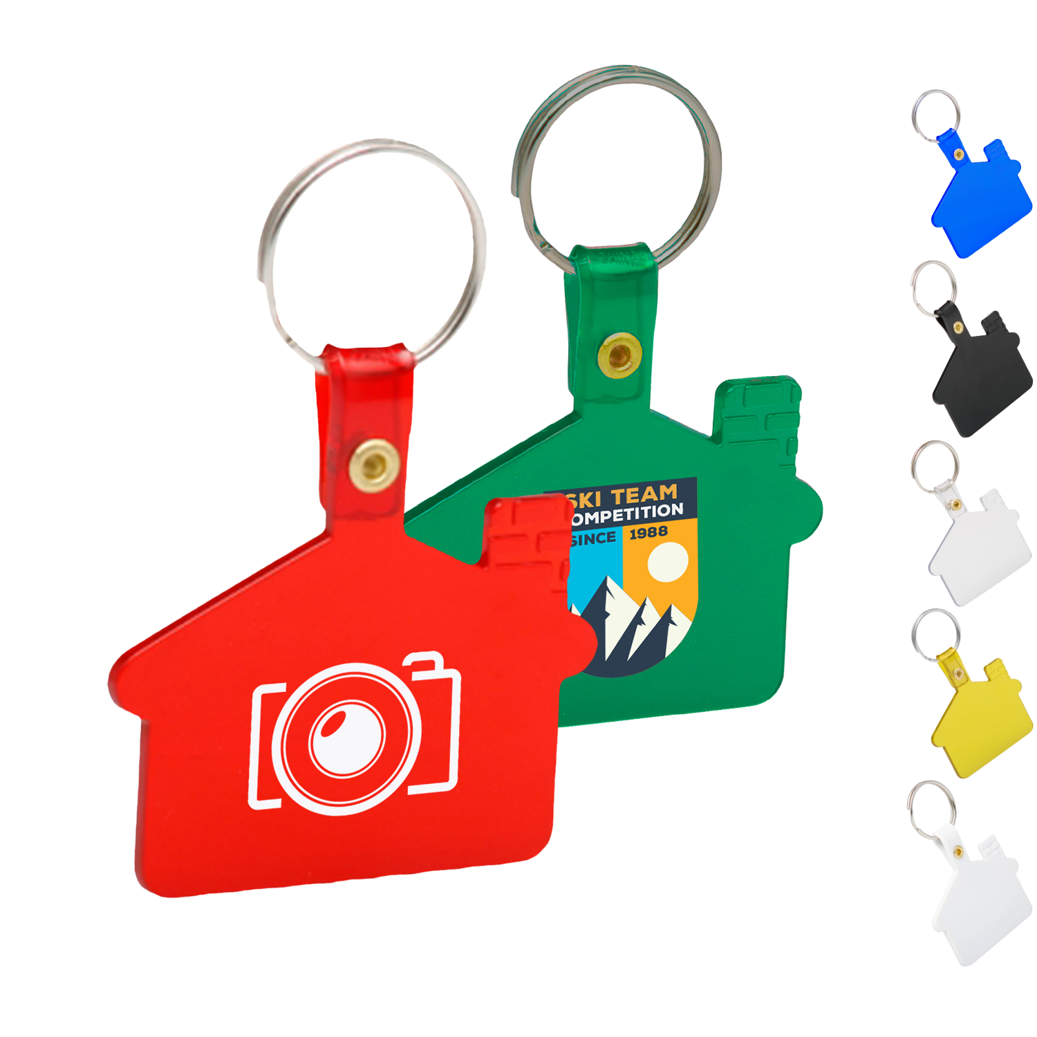 Flexible House Shaped Soft Tag Keychains 2