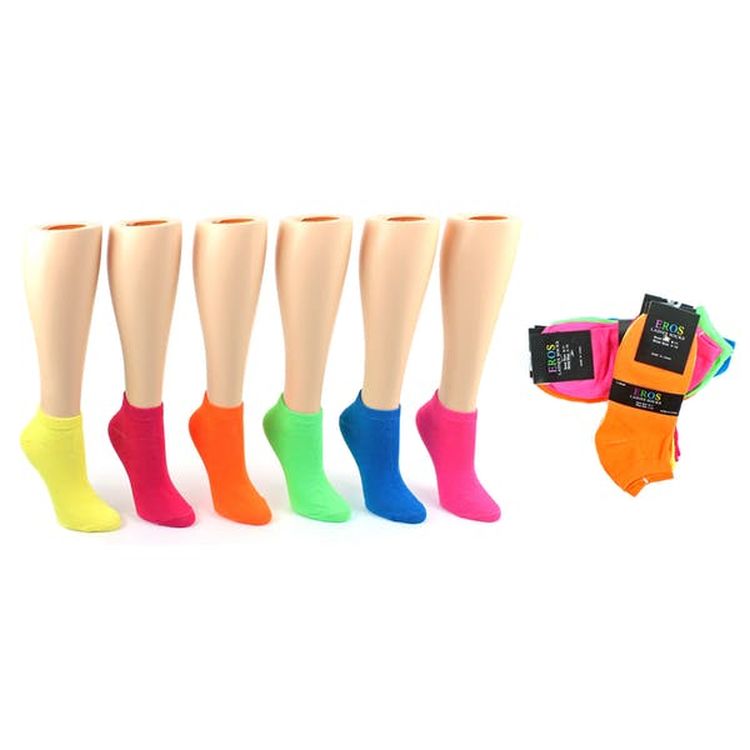 Women's Ankle Socks - Neon Size 9-11 1