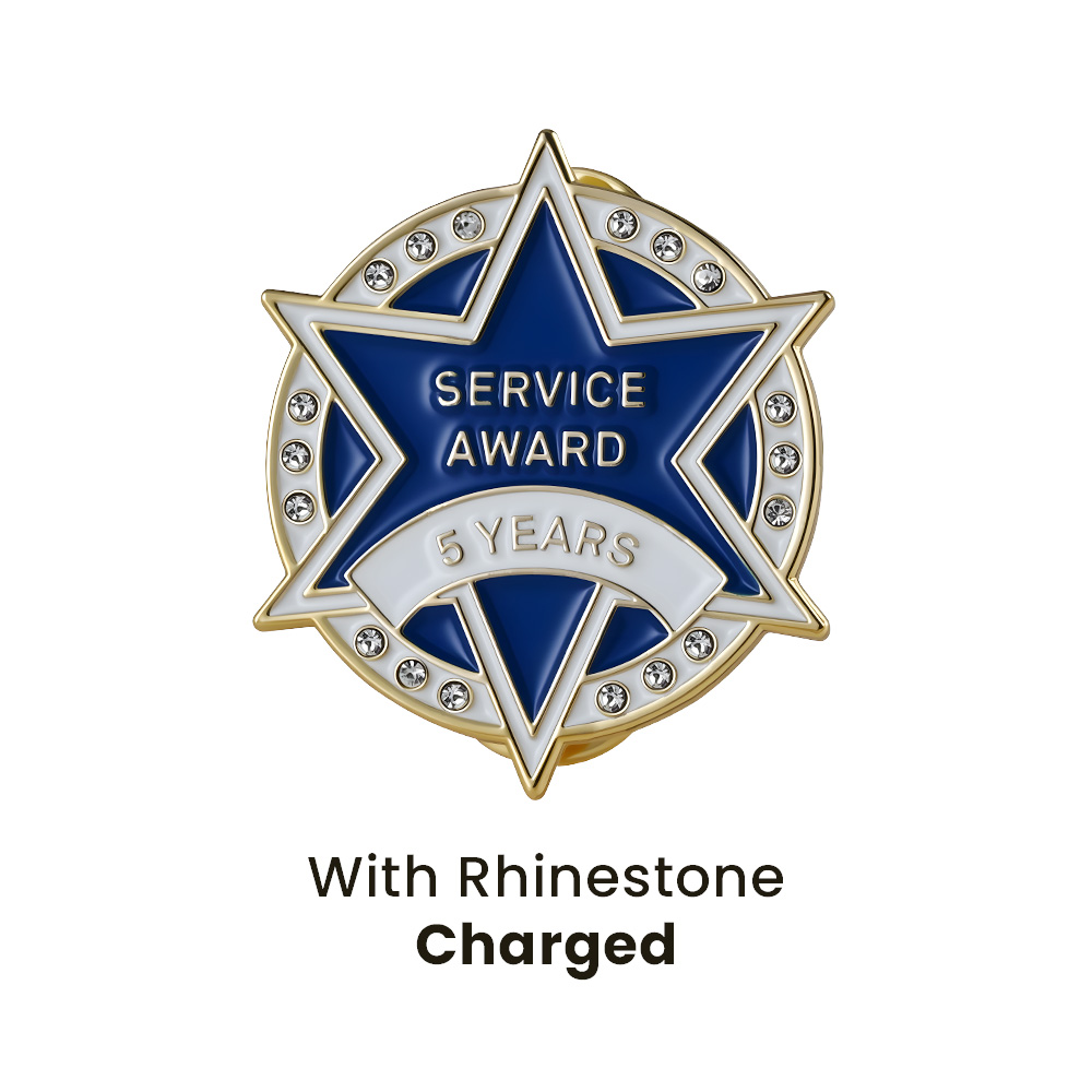 Year of Service Soft Enamel Lapel Pins 0.5" 6
