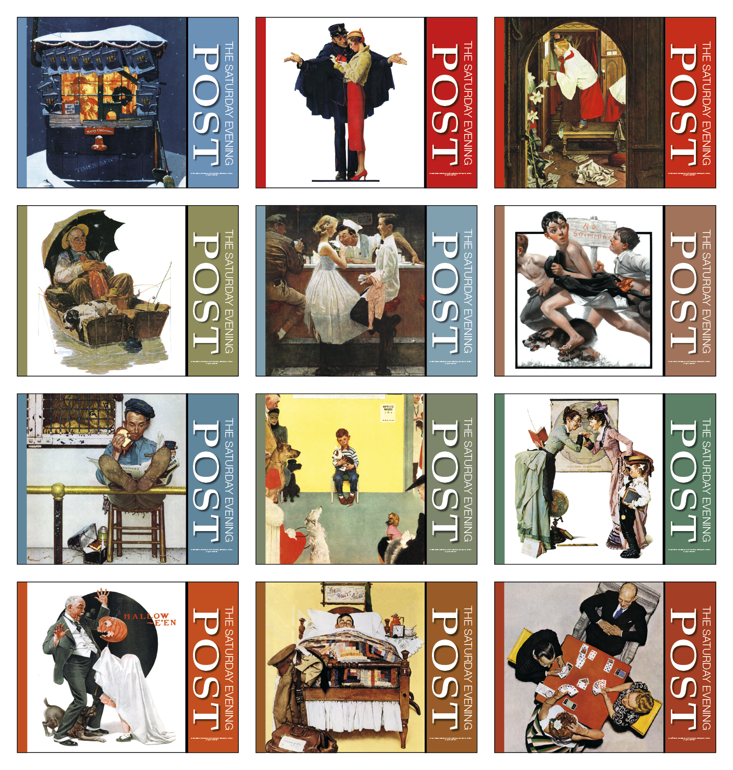 HotLine® Products Saturday Evening Post Appointment Calendar - Spiral 58