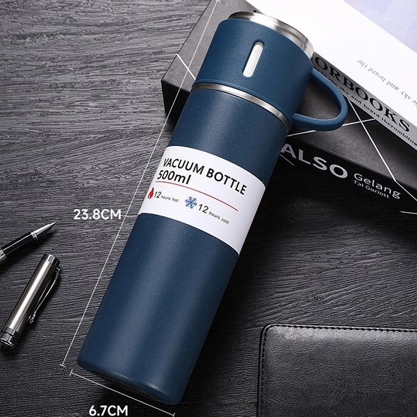 16.9oz Vacuum Insulated Bottle with 3 Cups 10