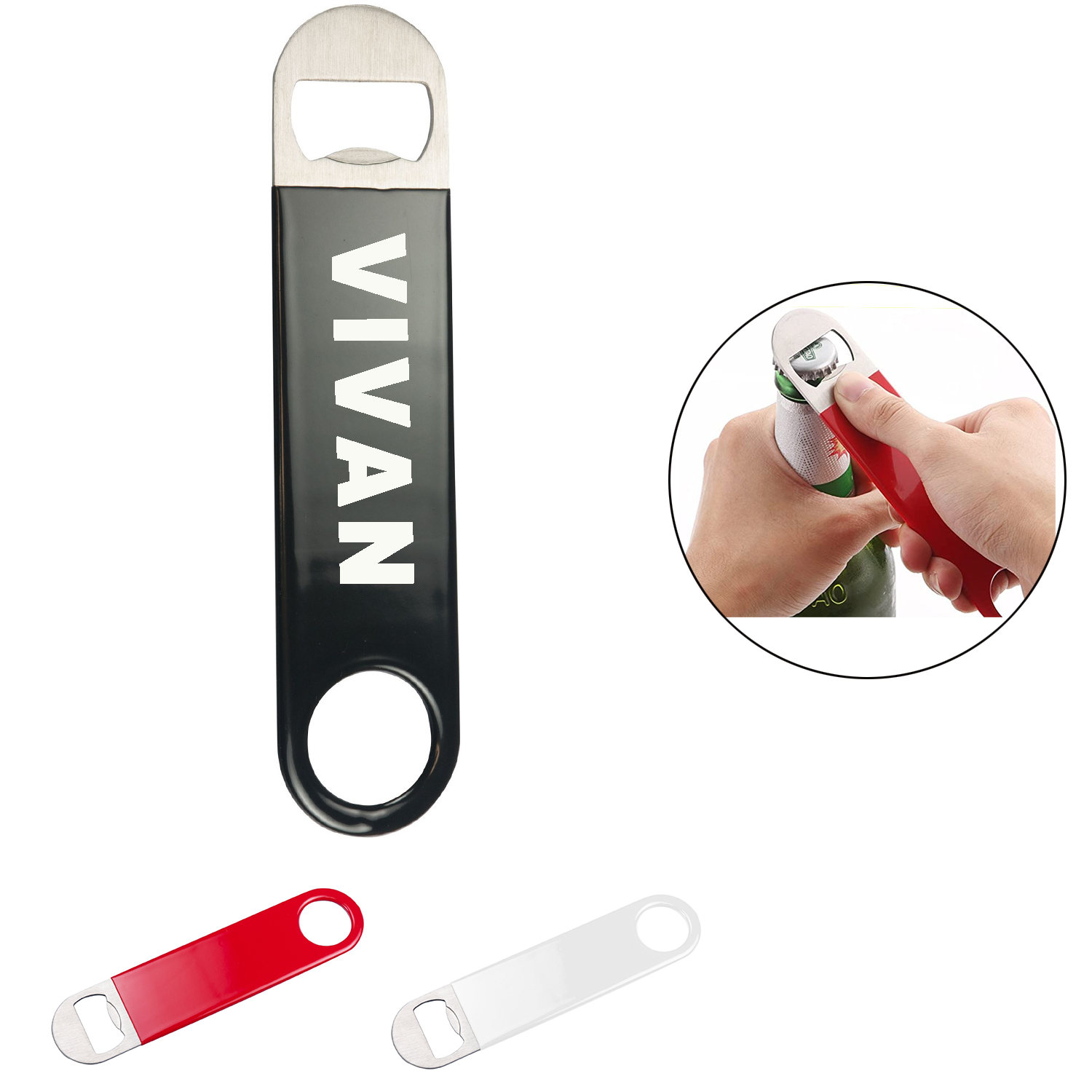 Stainless Steel Beer Bottle Opener for Home Bar 2