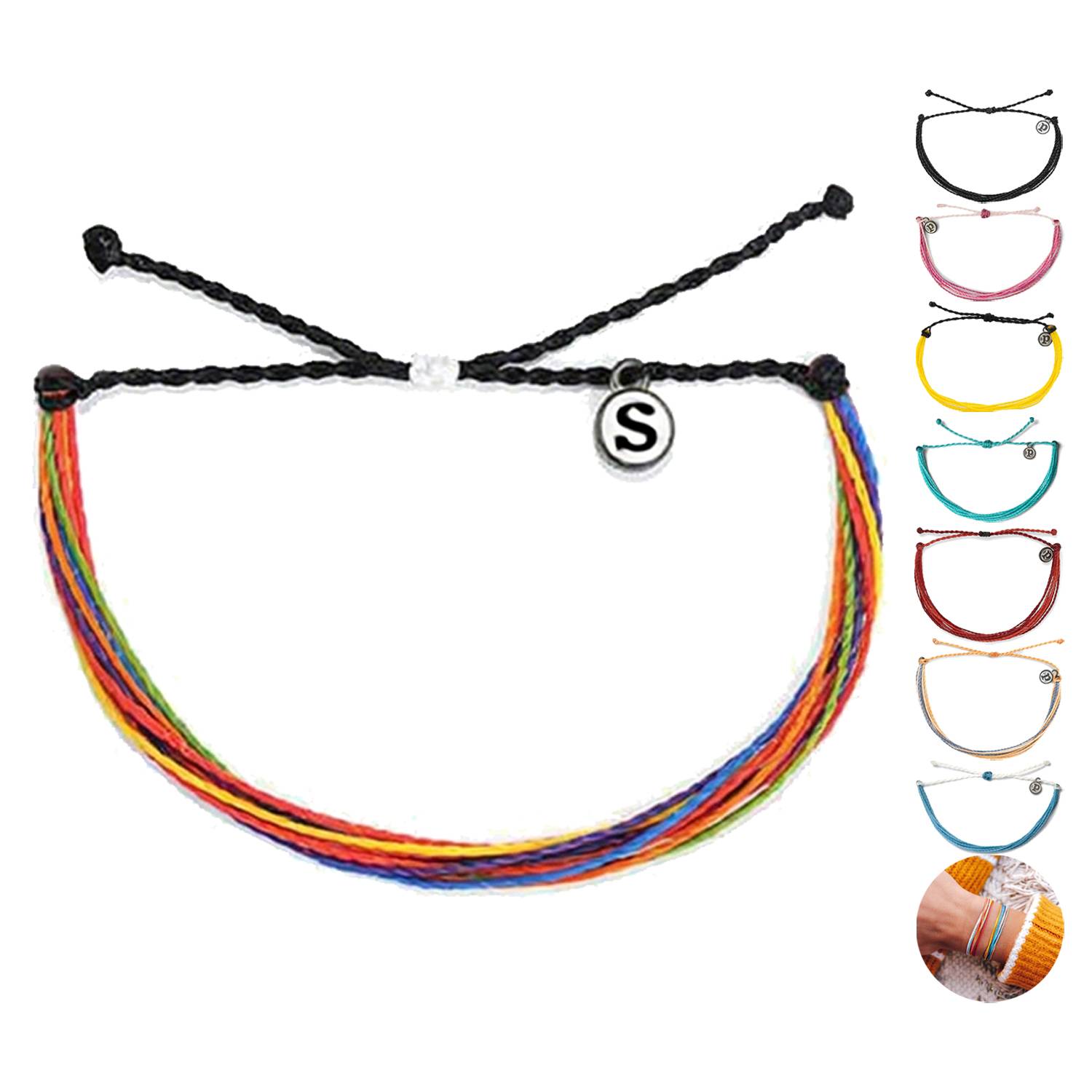 Adjustable Woven Letter Bracelet 11
