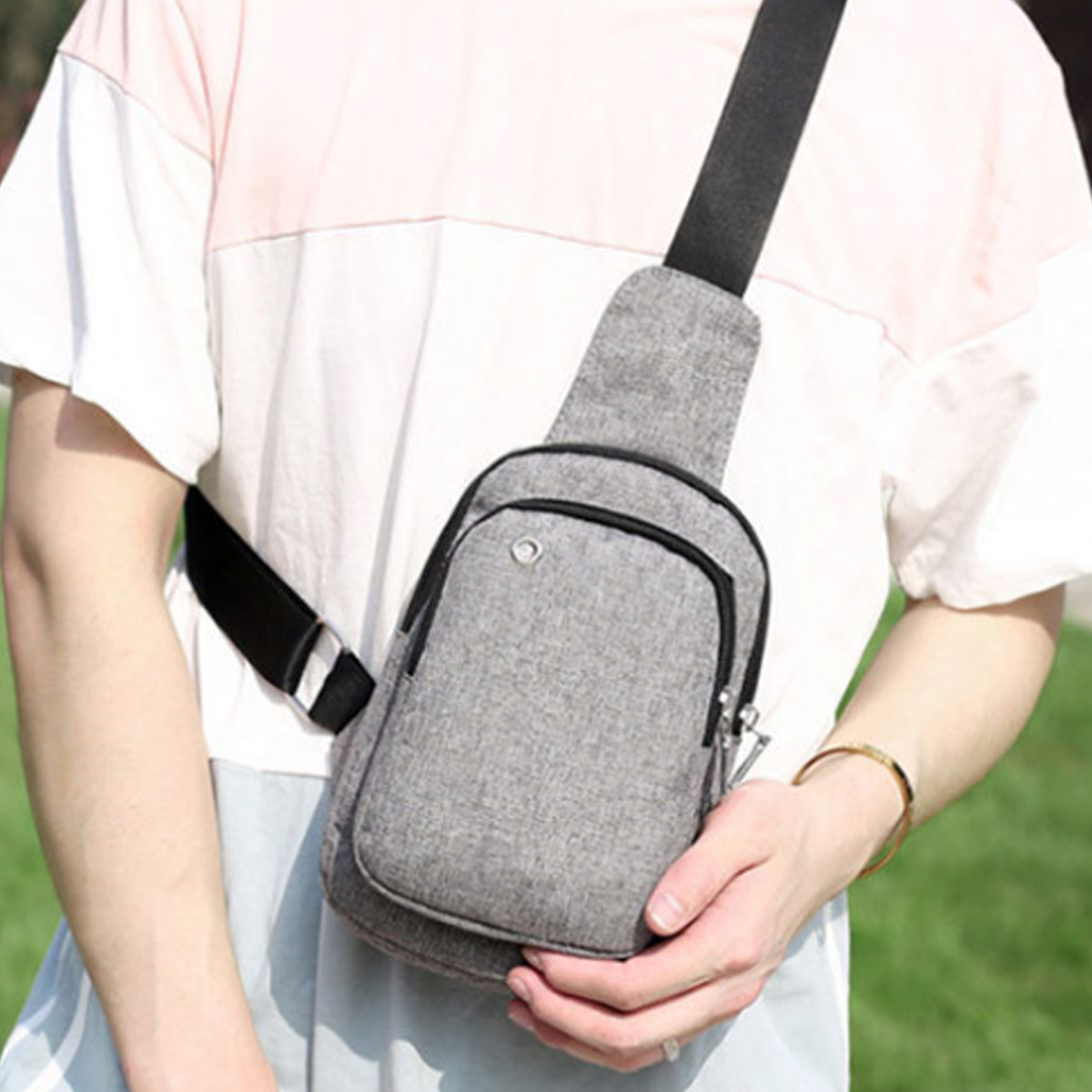 Compact USB Charging Sling Shoulder Bag 6