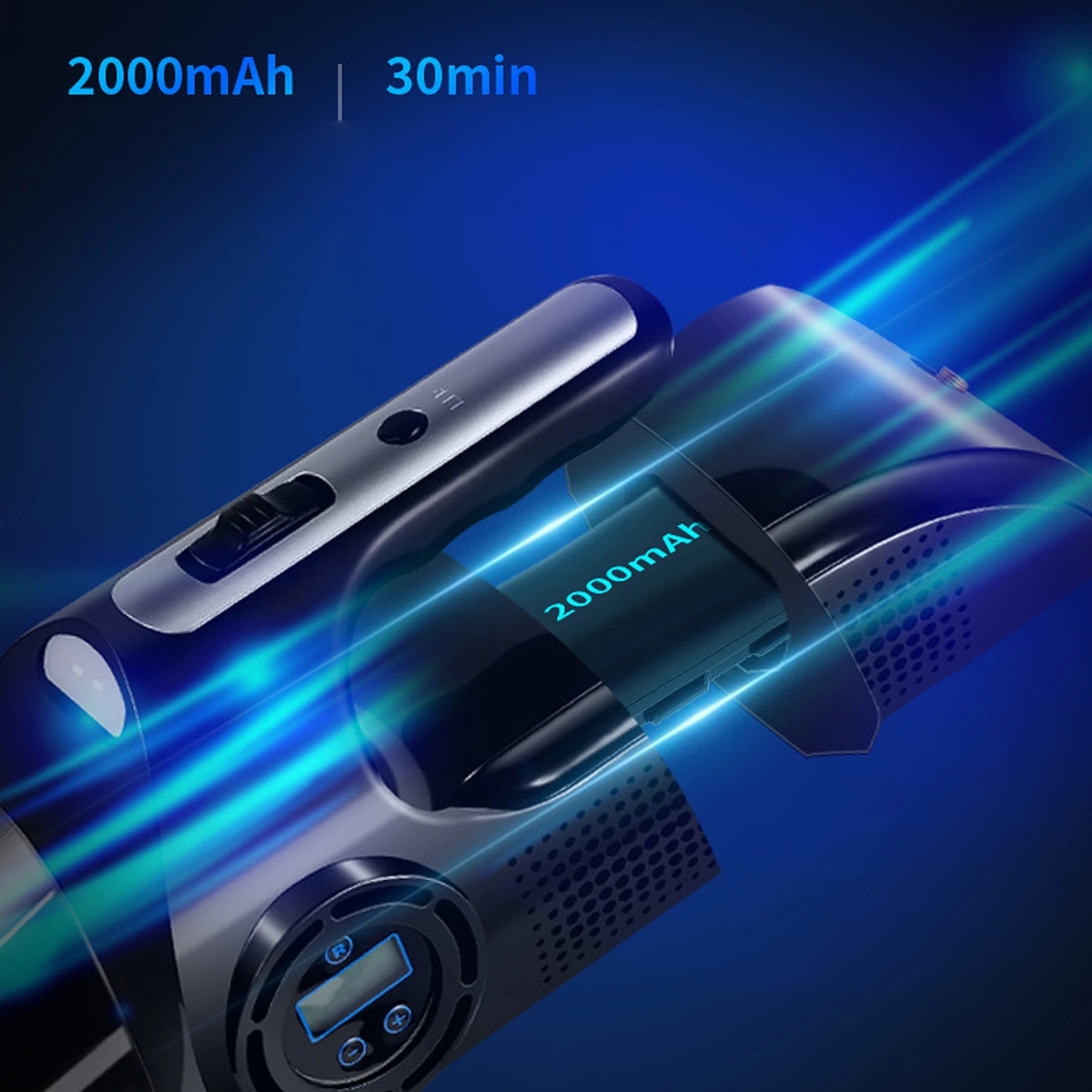 Car Vacuum Cleaner With Digital Air Compressor Pump 8