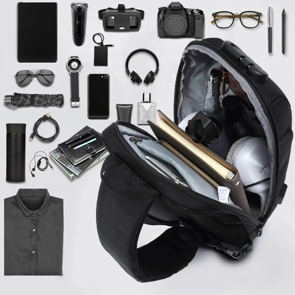 Anti-Theft Sling Bag With USB Charging Port 4