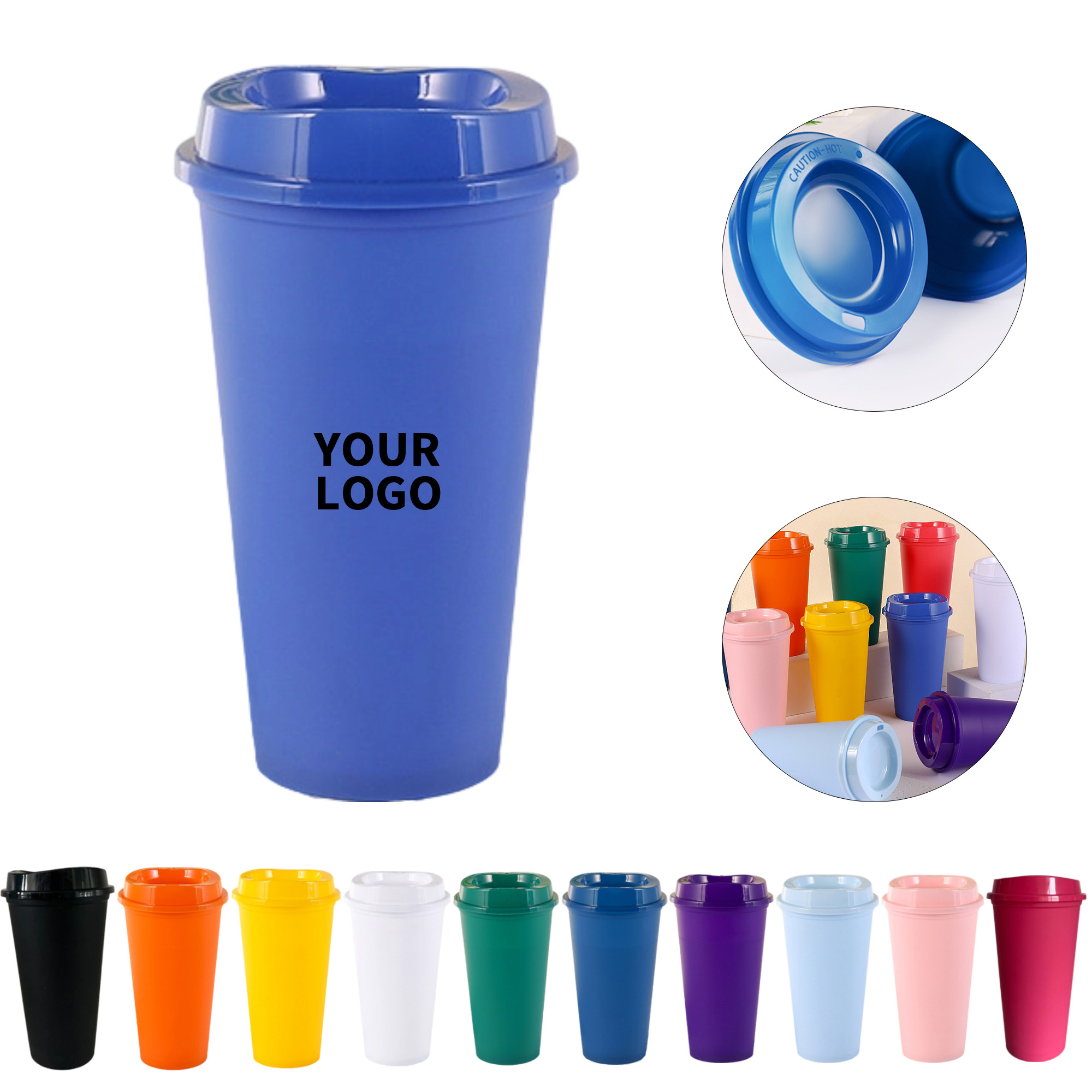 PP Coffee Cup 16 Ounce With Lid Reusable 2