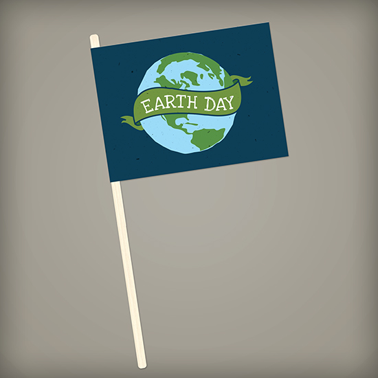 Earth Day Seed Paper Promotional Flags 2