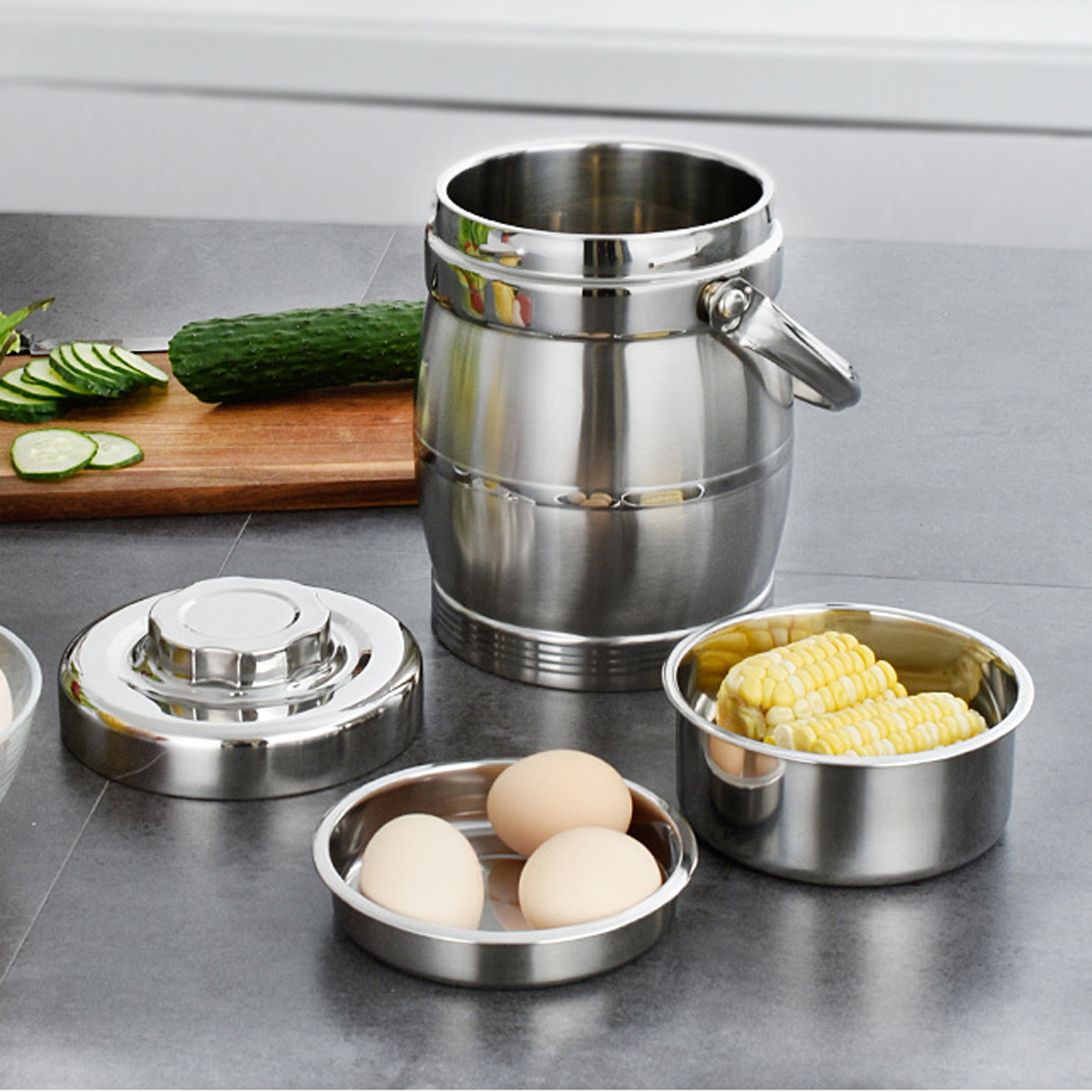 Triple-Layer Stainless Steel Insulated Thermal Lunch Box 7
