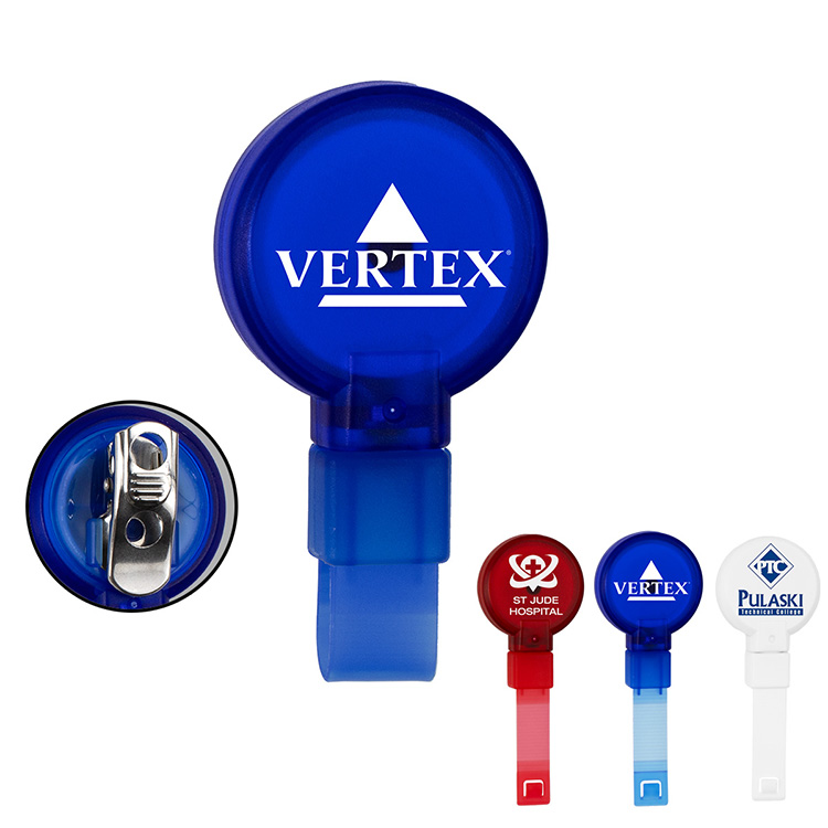 PVC FREE RECYCLED PLASTIC BADGE REEL W/SWIVEL ALLIGATOR CLIP (Patent US 11,974,638 B1) 2