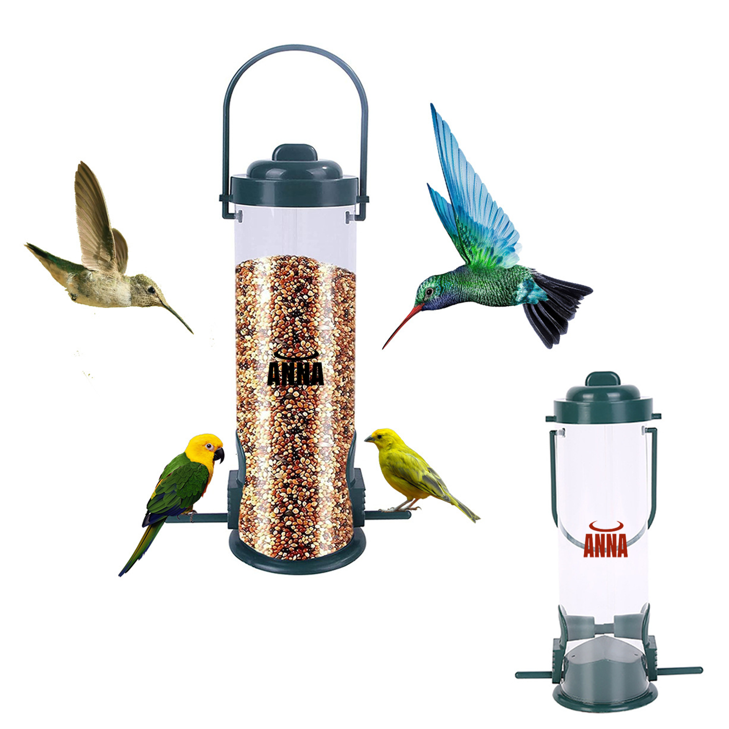 Hanging Clear Bird Feeder 2