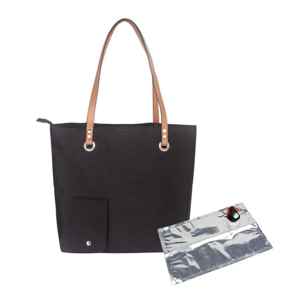 Leakproof Insulated Wine ToteBag w/ Hidden Spout Compartment 4