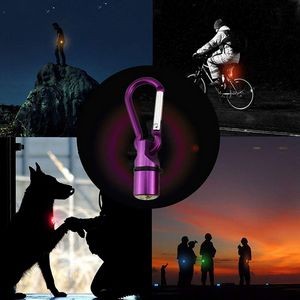 Metal LED Safety Light For Pets Push Button Activation With Carabiner 5