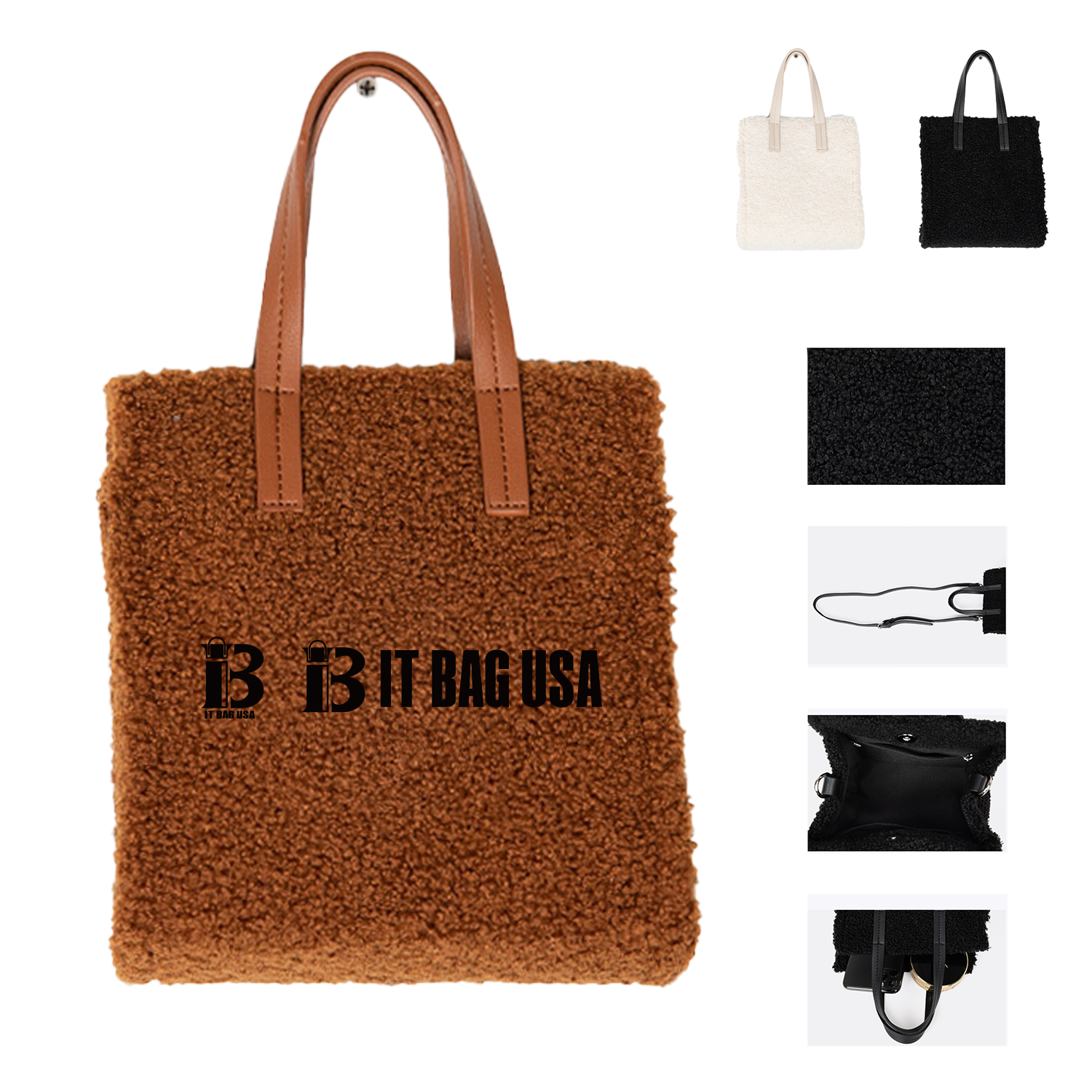Fleece Sherpa Tote Bag 2