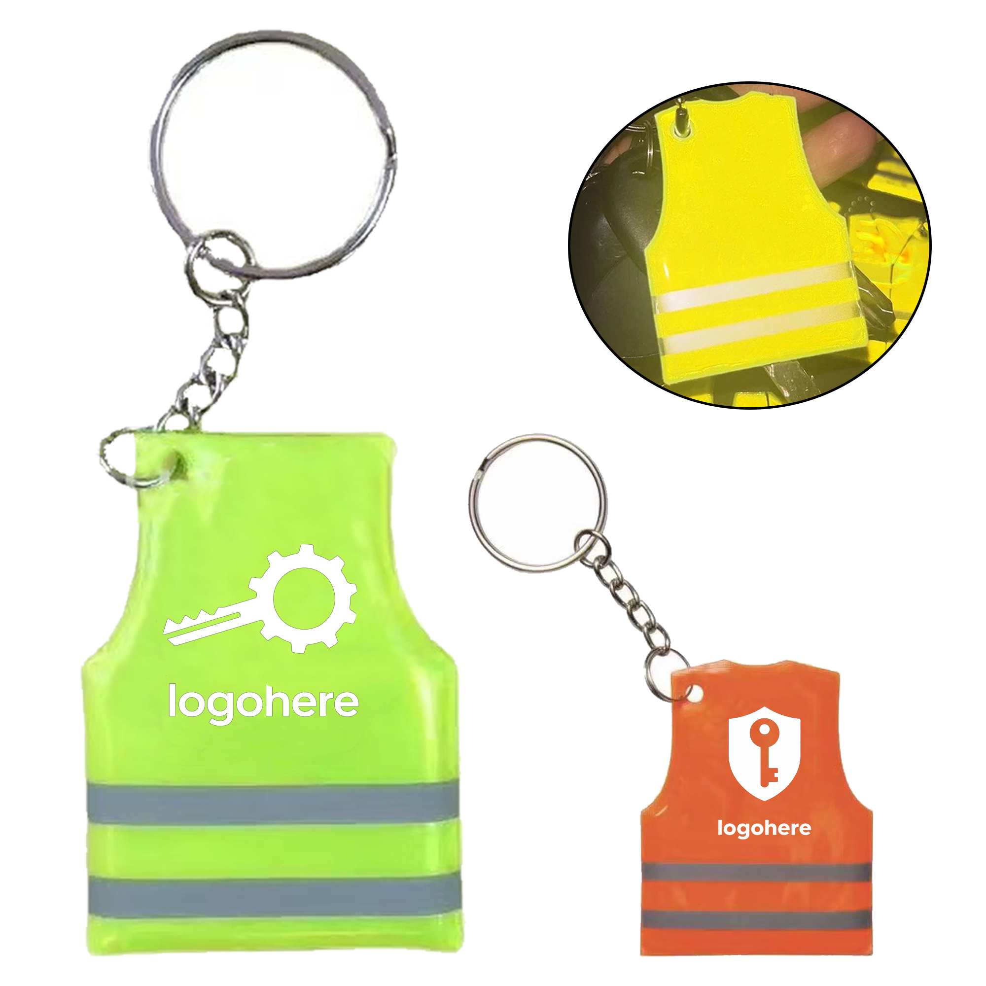 Heavy Duty Keychain with Glow Vest 3