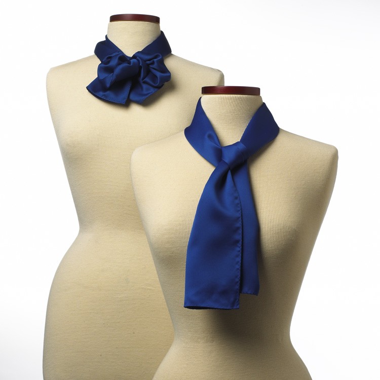 Royal Blue Silk 10" x 54" Scarf 2