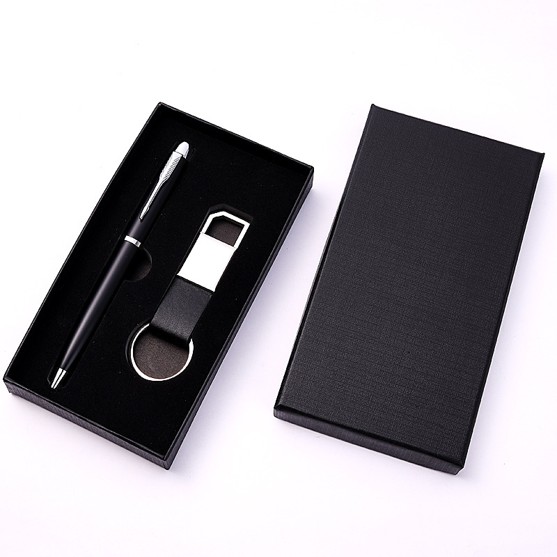 2-piece Office Gift Set Metal Ball Pen and Key Chain 4
