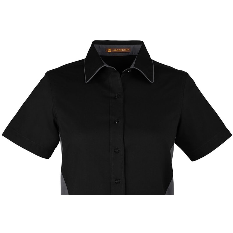 Harriton Ladies' Flash IL Colorblock Short Sleeve Shirt 7