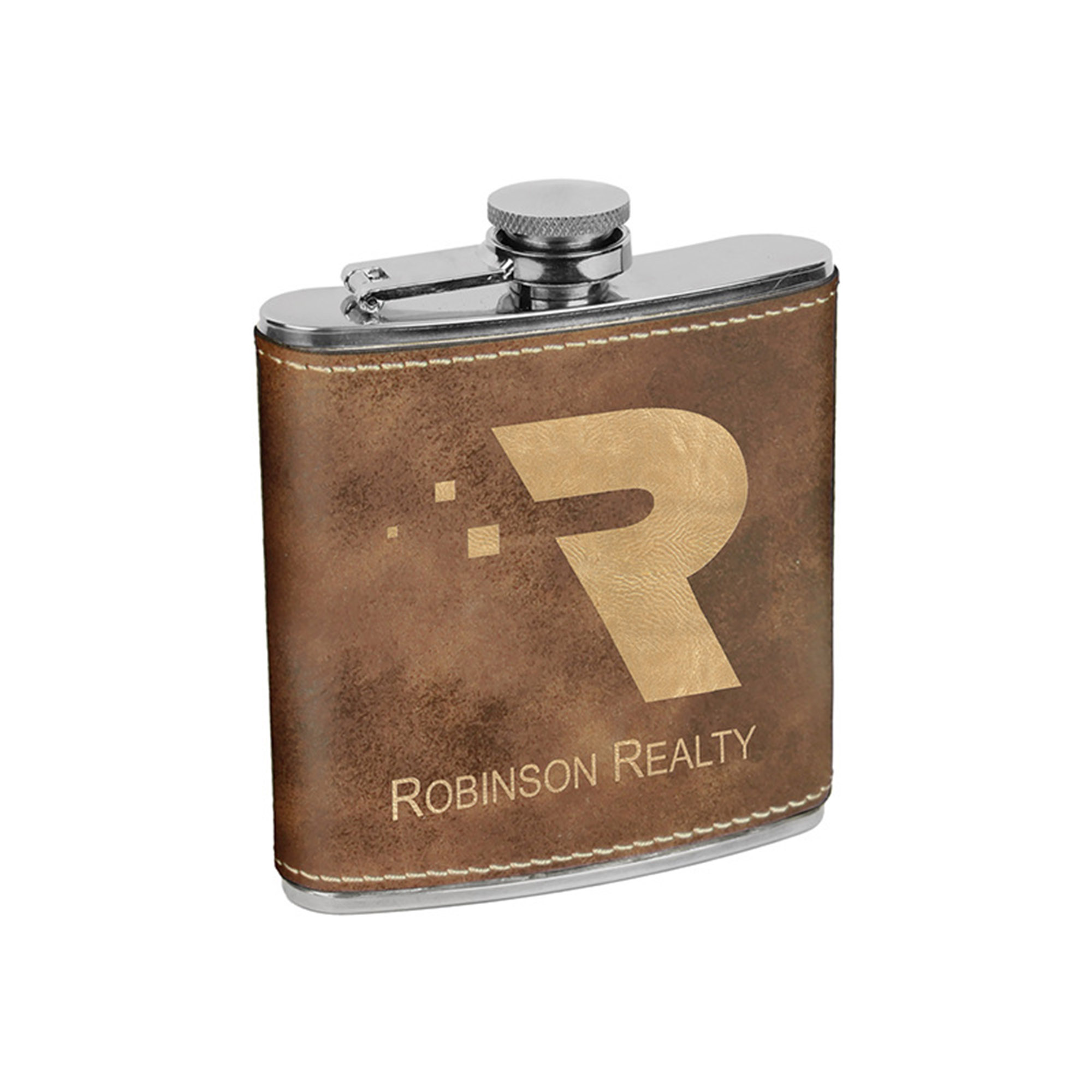 8 oz. Leatherette Stainless Steel Flasks 18