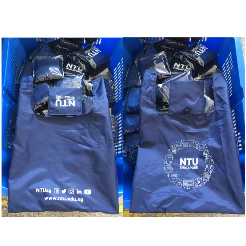 Portable Oxford Cloth Waterproof Shopping Bag, custom tote bag with logo imprint 4