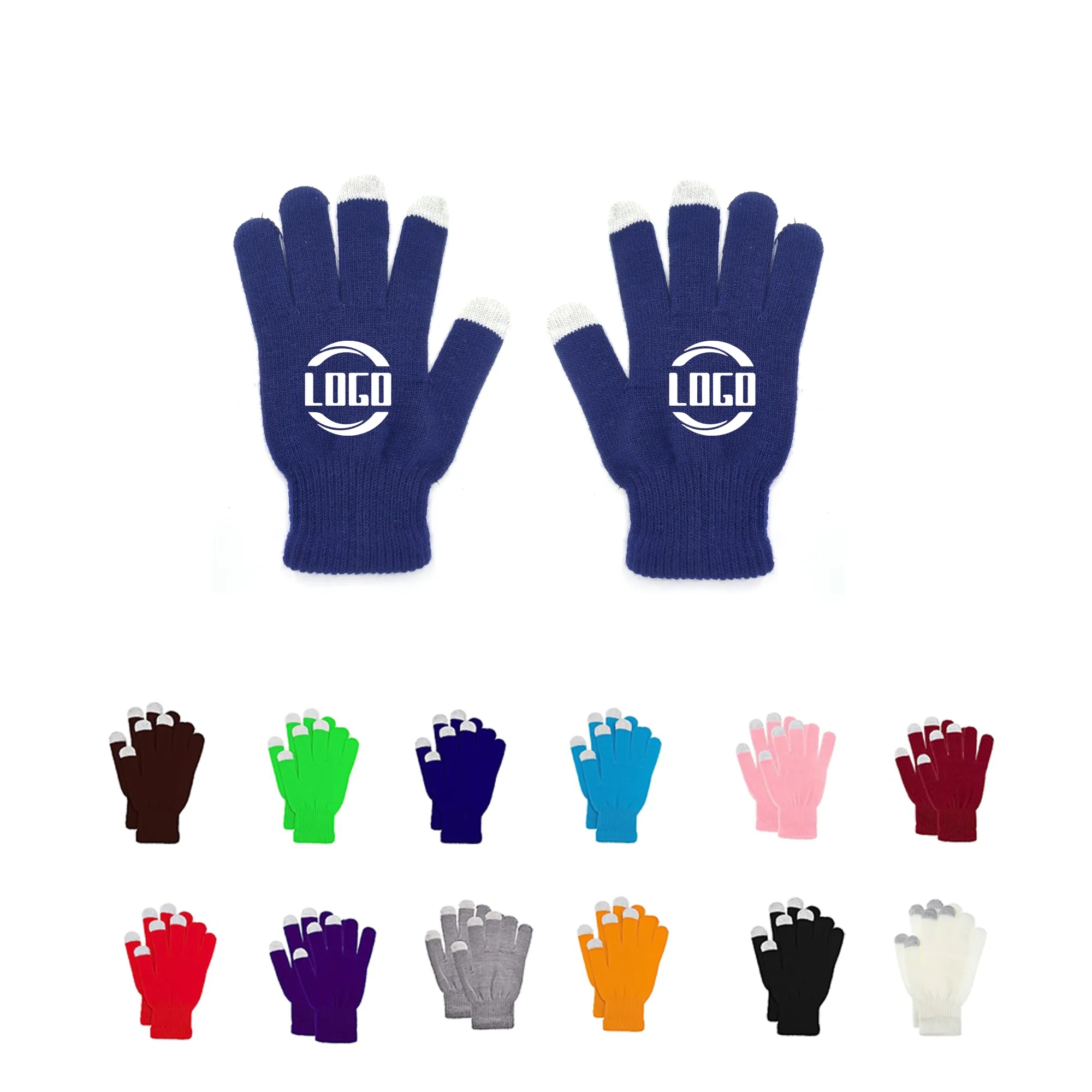 Acrylic Knit Touchscreen Gloves