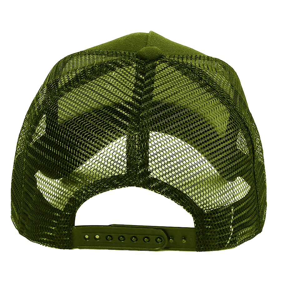 Stock Solid Color Cotton 5-Panel Trucker Cap 45