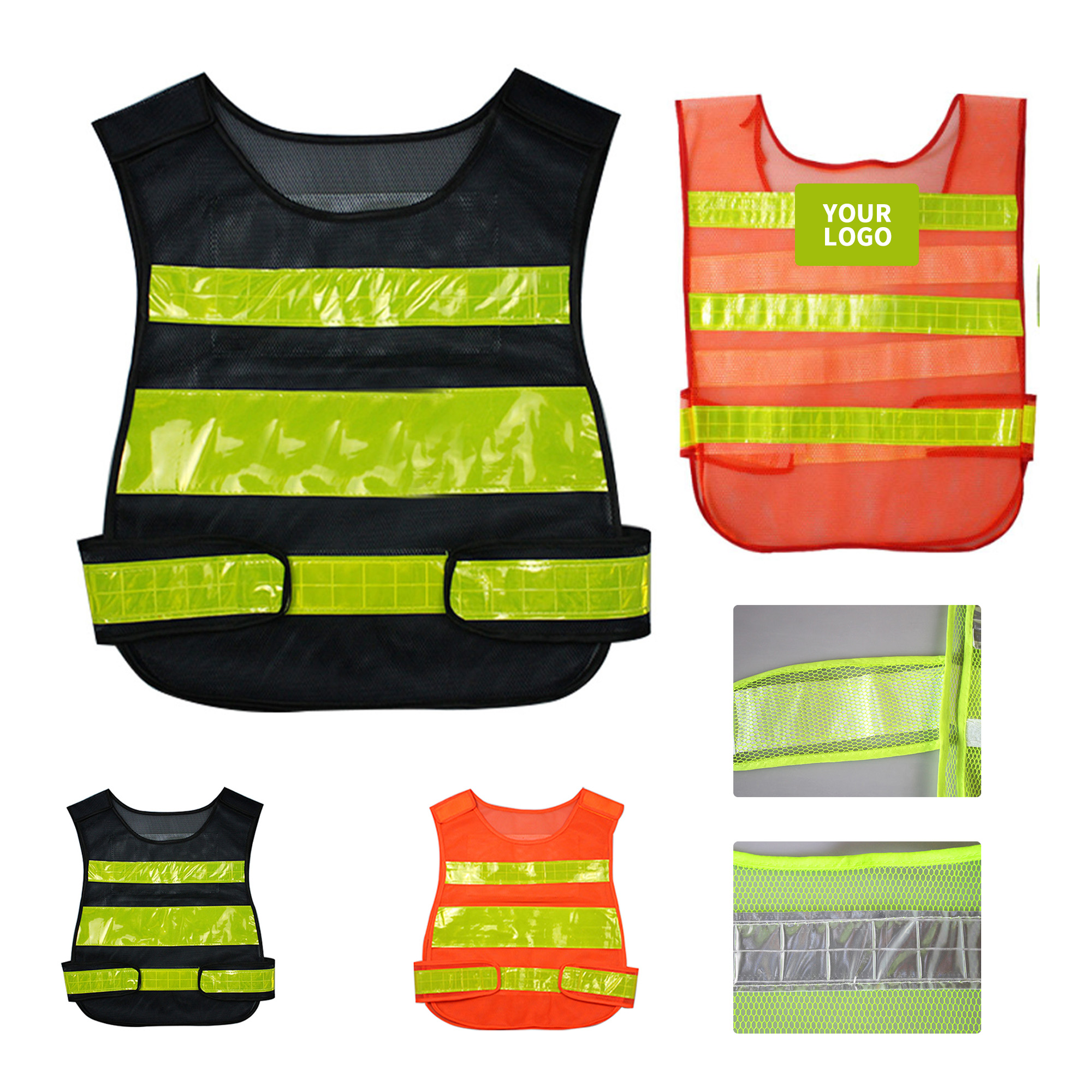 Adjustable Mesh Reflective Safety Vest 4