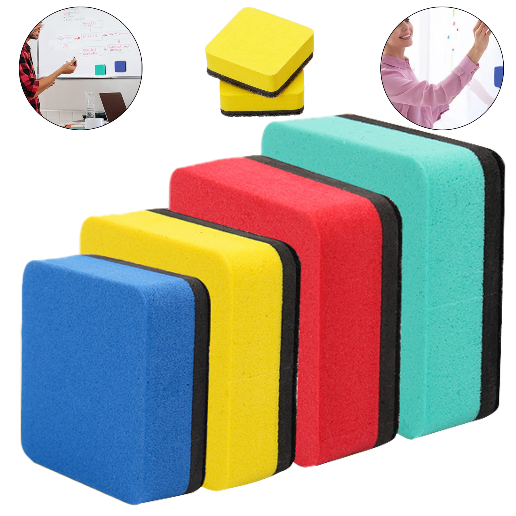 Washable and Reusable Magnetic Whiteboard Eraser 1